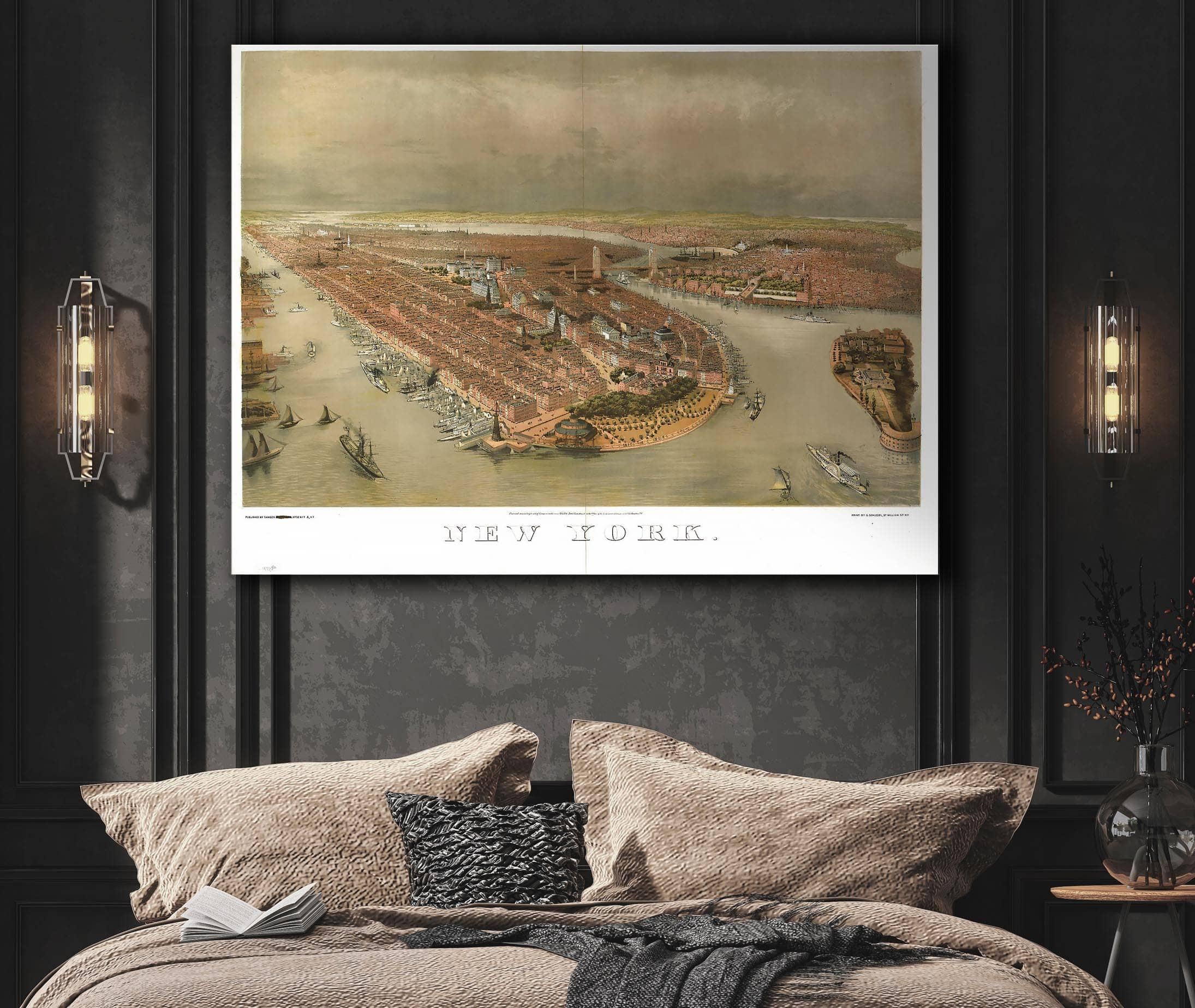New York Print By G Schlegel 97 William St Ny State of New York - Image 3