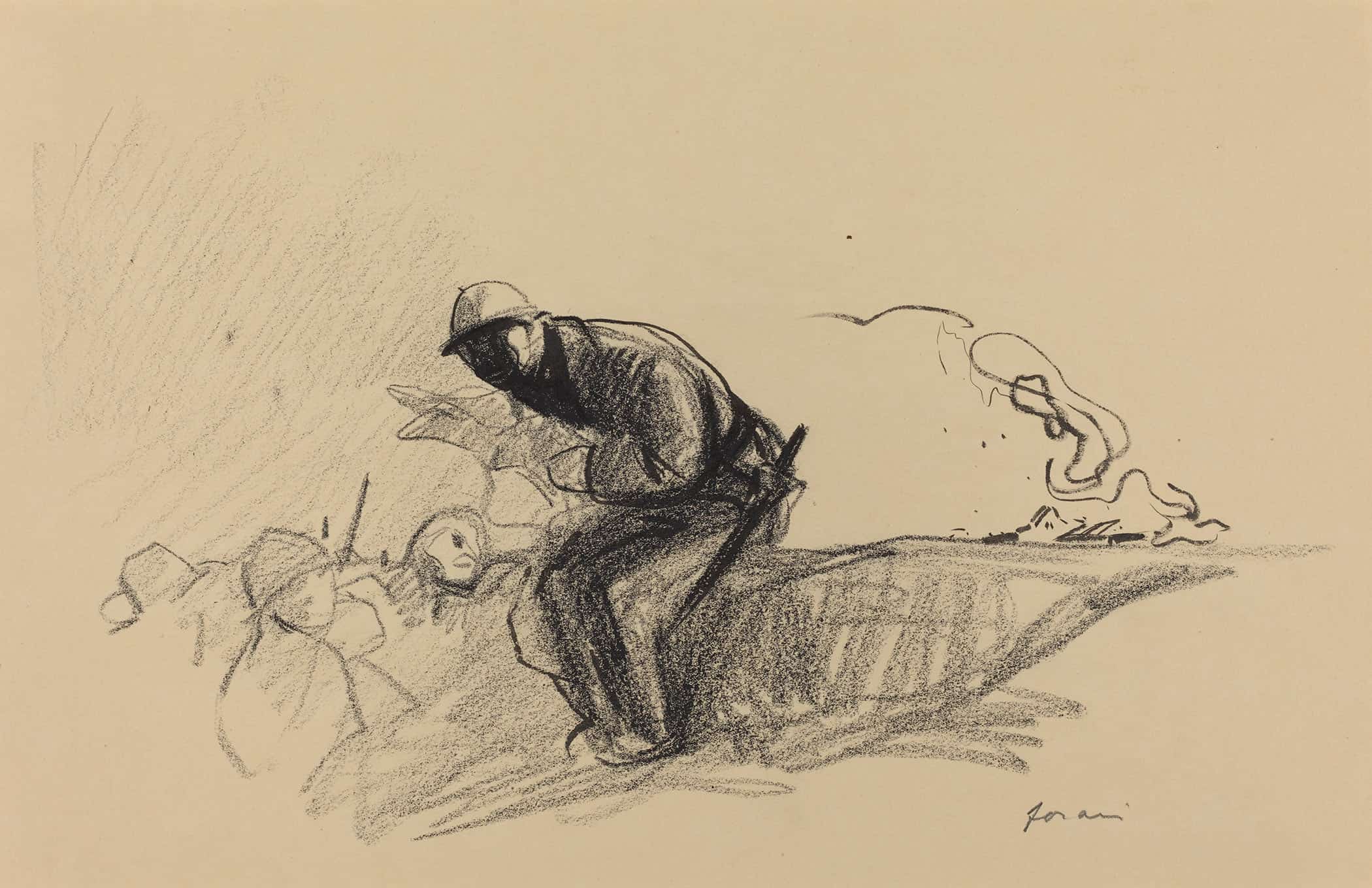 News In The Trenches by Jean Louis Forain - Image 2