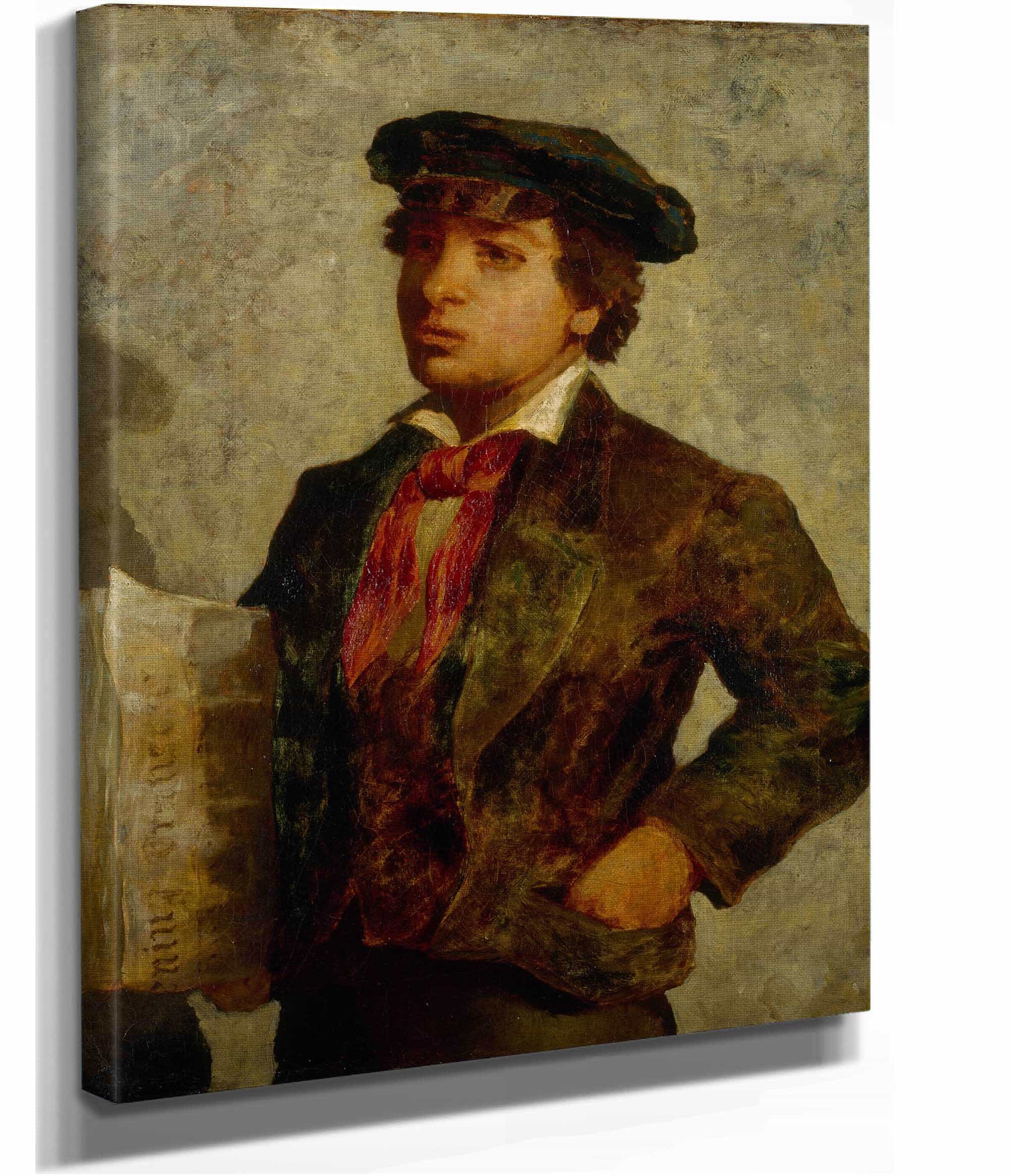 Newspaper Boy by Edward Mitchell Bannister - Image 2
