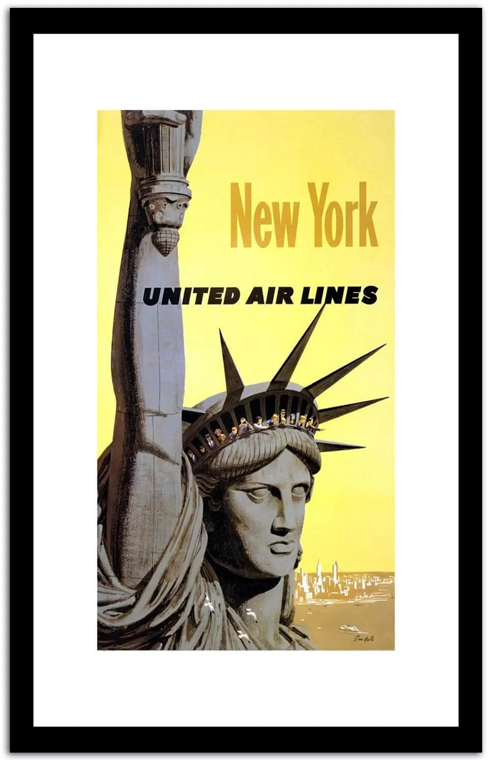 New York United Air Lines Wpa Vintage Advertising