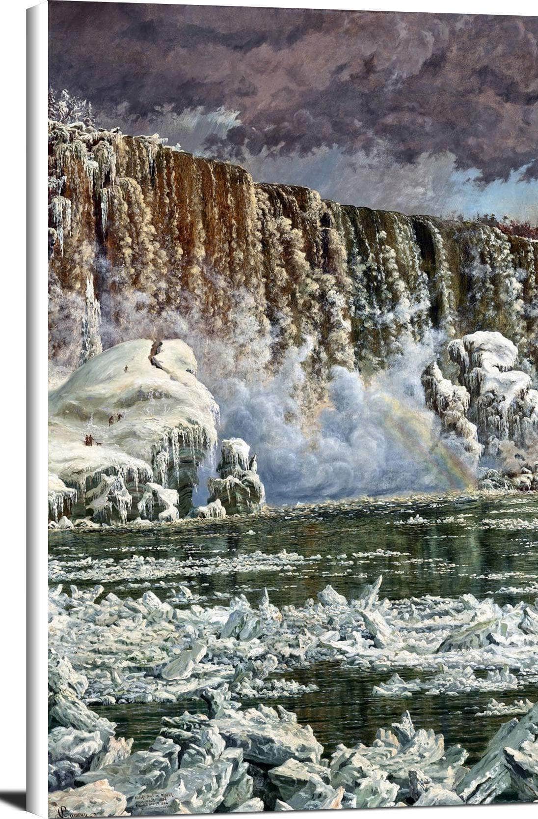 Niagara Falls In Winter Painting Peter Caledon Cameron Canvas Art