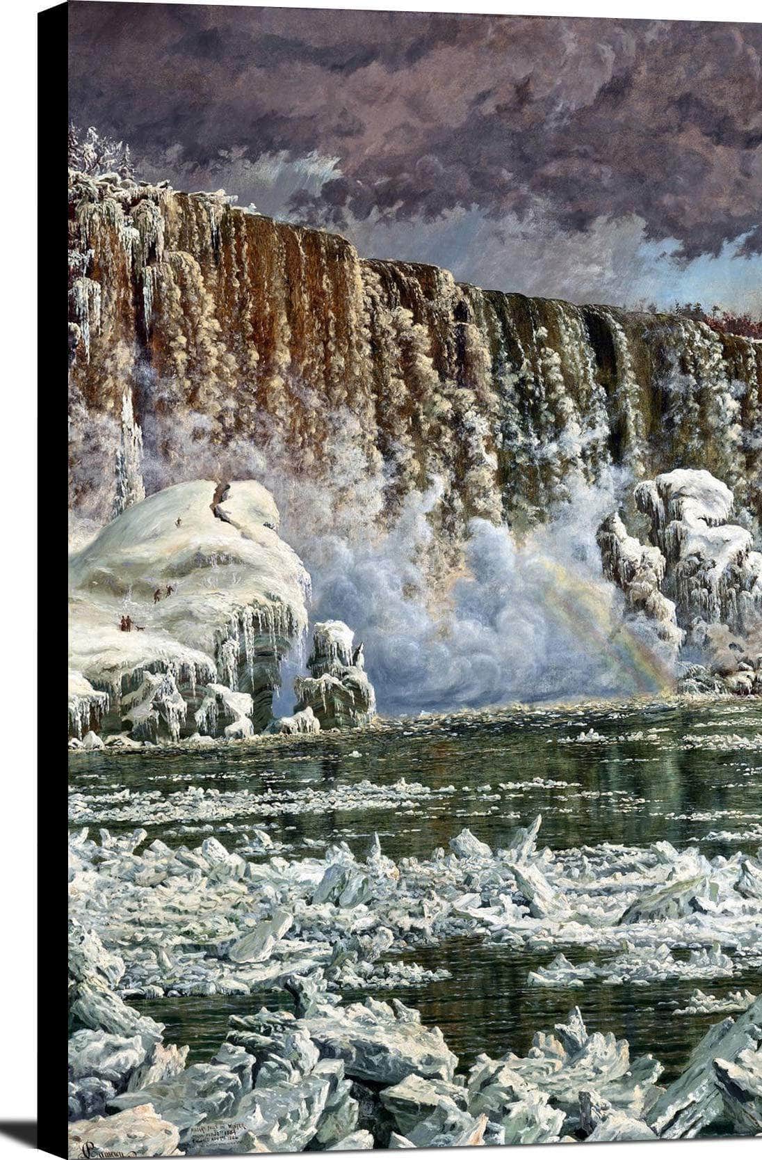 Niagara Falls In Winter Painting Peter Caledon Cameron Canvas Art - Image 2