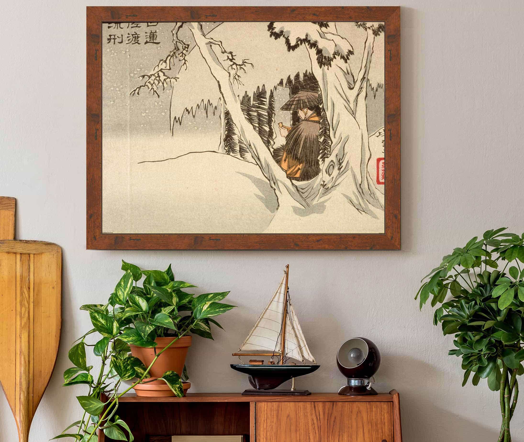 Nichiren In Exile At Sado by Tsukioka Yoshitoshi - Image 3