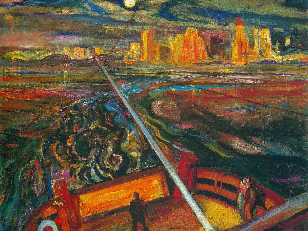 Night Ferry Vancouver By Fh Varley - Image 7