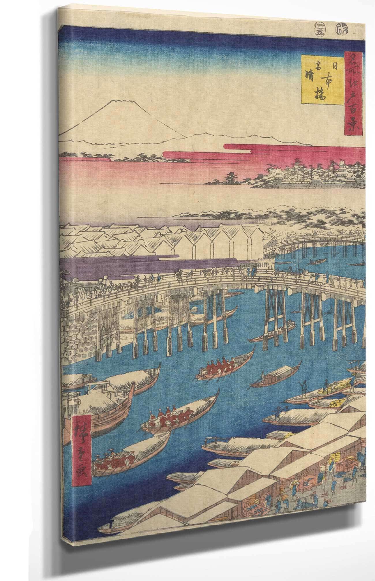 Nihonbashi Clearing Weather After Snow Nihonbashi Yukibare by Ando Hiroshige - Image 4