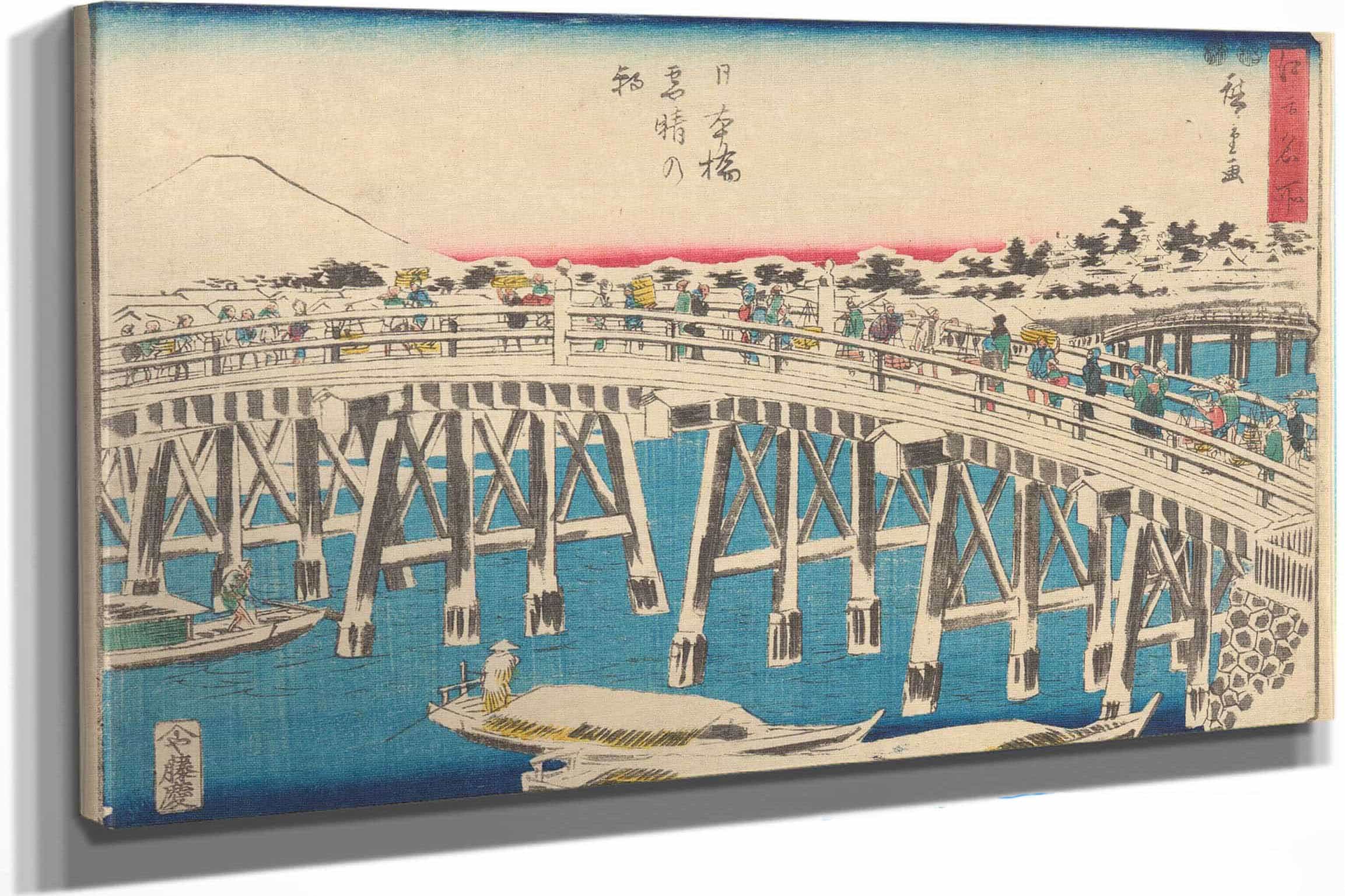 Nihonbashi In Snow by Ando Hiroshige