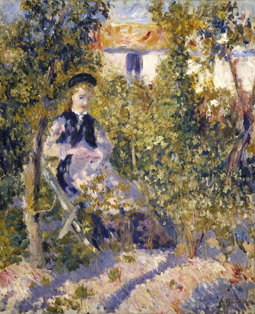 Nini In The Garden Nini Lopez Painting Auguste Renoir Canvas Art - Image 5