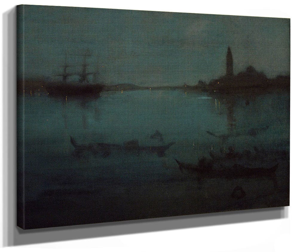 Nocturne In Blue And Silver The Lagoon, Venice By James Mcneill Whistler