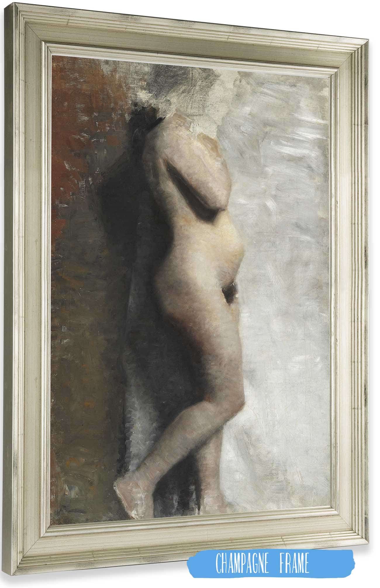 Nogen Kvindelig Model Staaende Profil Mod Hojre by Vilhelm Hammershoi