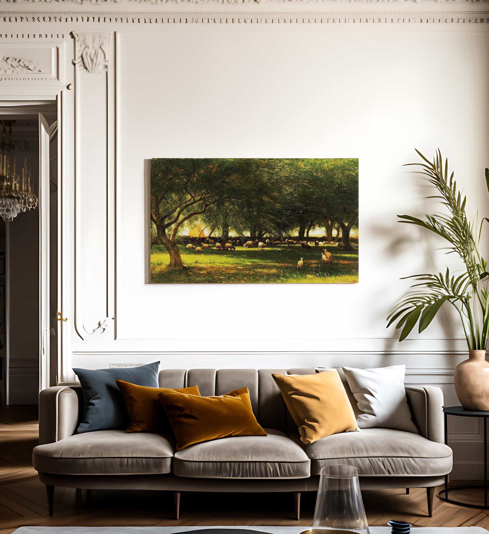 Noon In The Orchard By Worthington Whittredge - Image 3