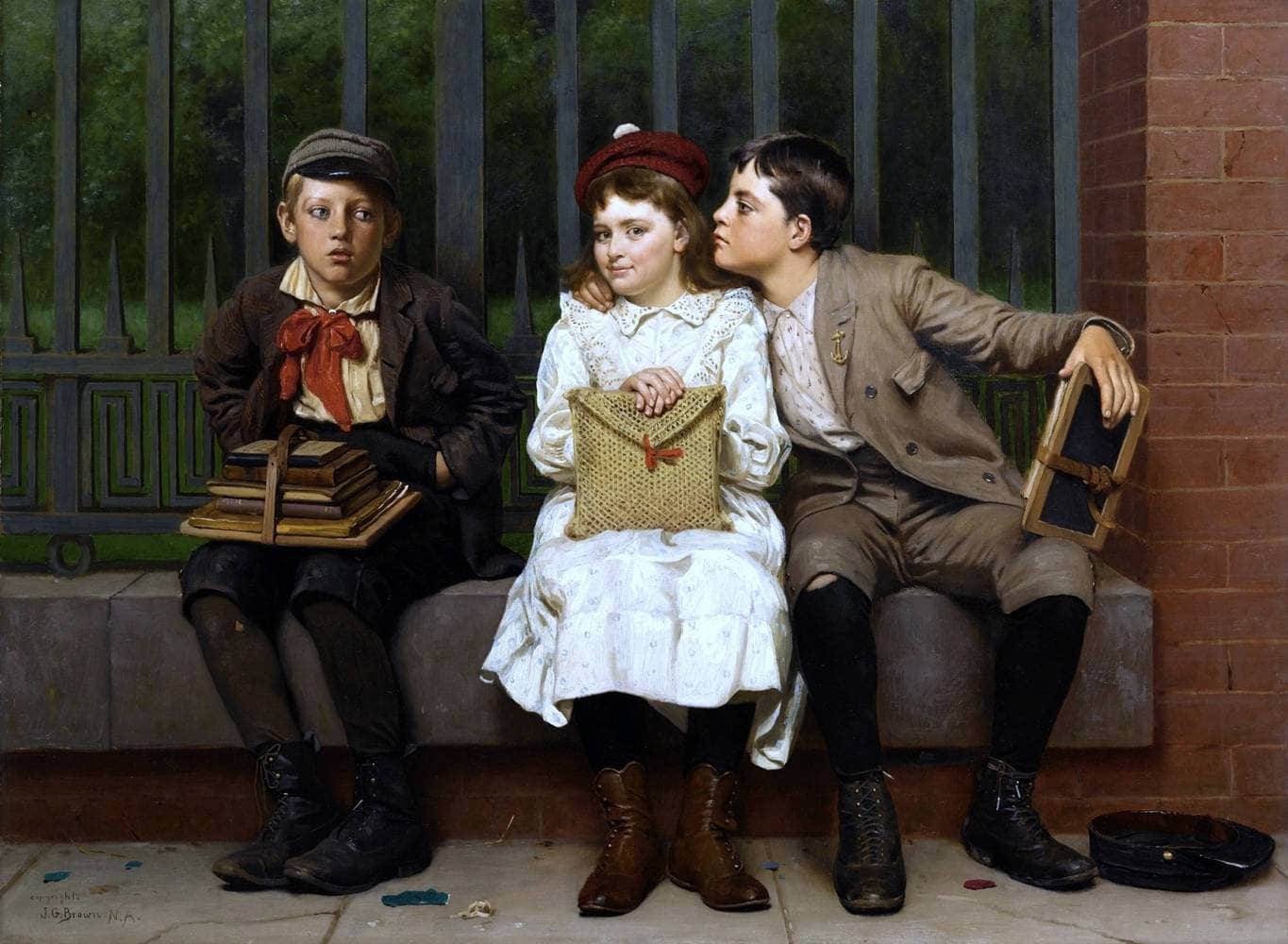 Not In It Painting John George Brown Canvas Art - Image 5