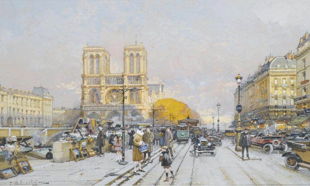 Notre Dame By Eugene Galien Laloue - Image 7
