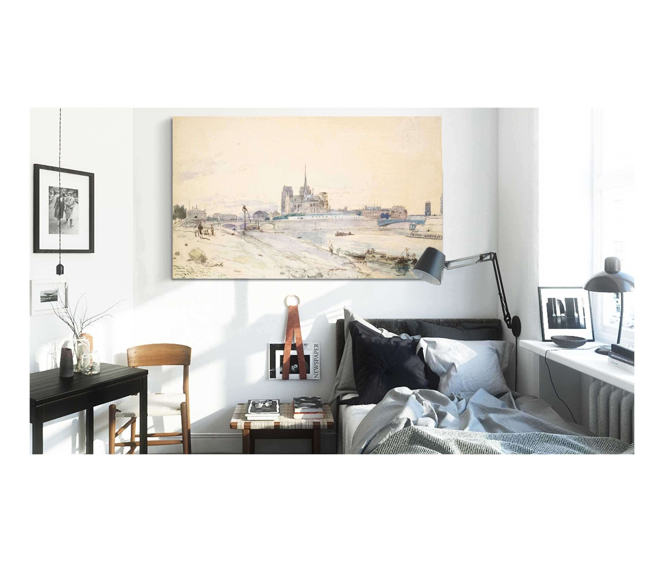 Notre Dame Of Paris Seen From The Quai De La Tournelle by Johan Barthold Jongkind - Image 3
