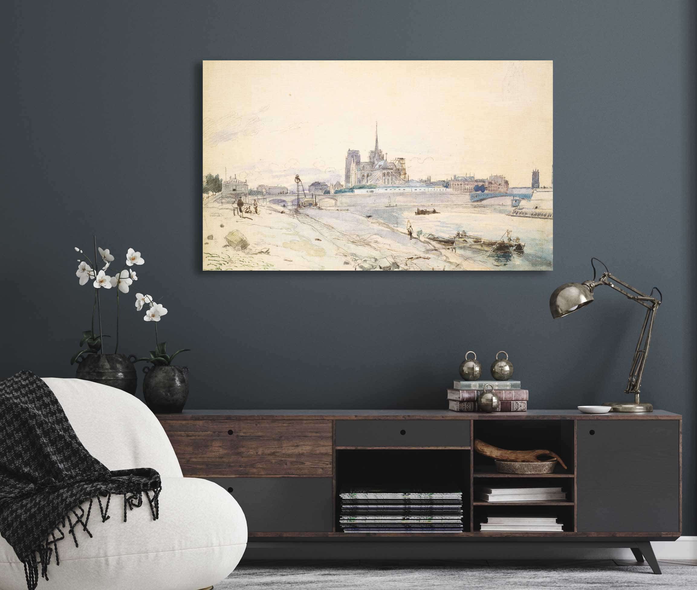 Notre Dame Of Paris Seen From The Quai De La Tournelle by Johan Barthold Jongkind - Image 5