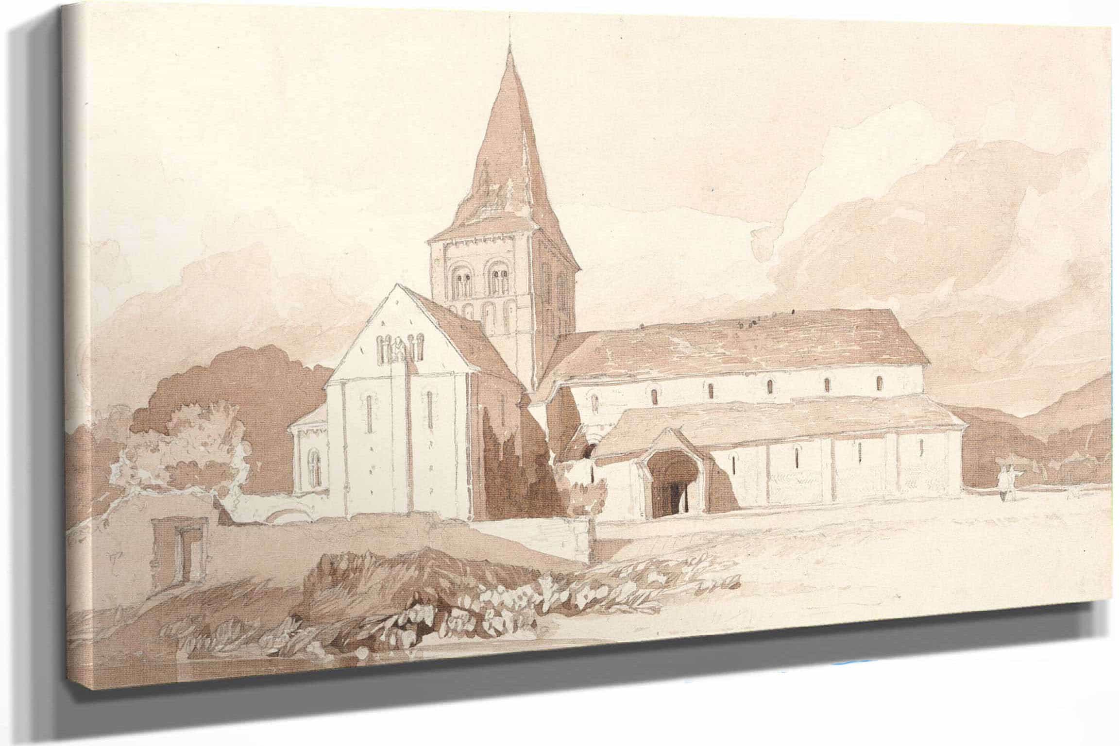 Notre Dame Sur Leau Domfront Normandy by John Sell Cotman