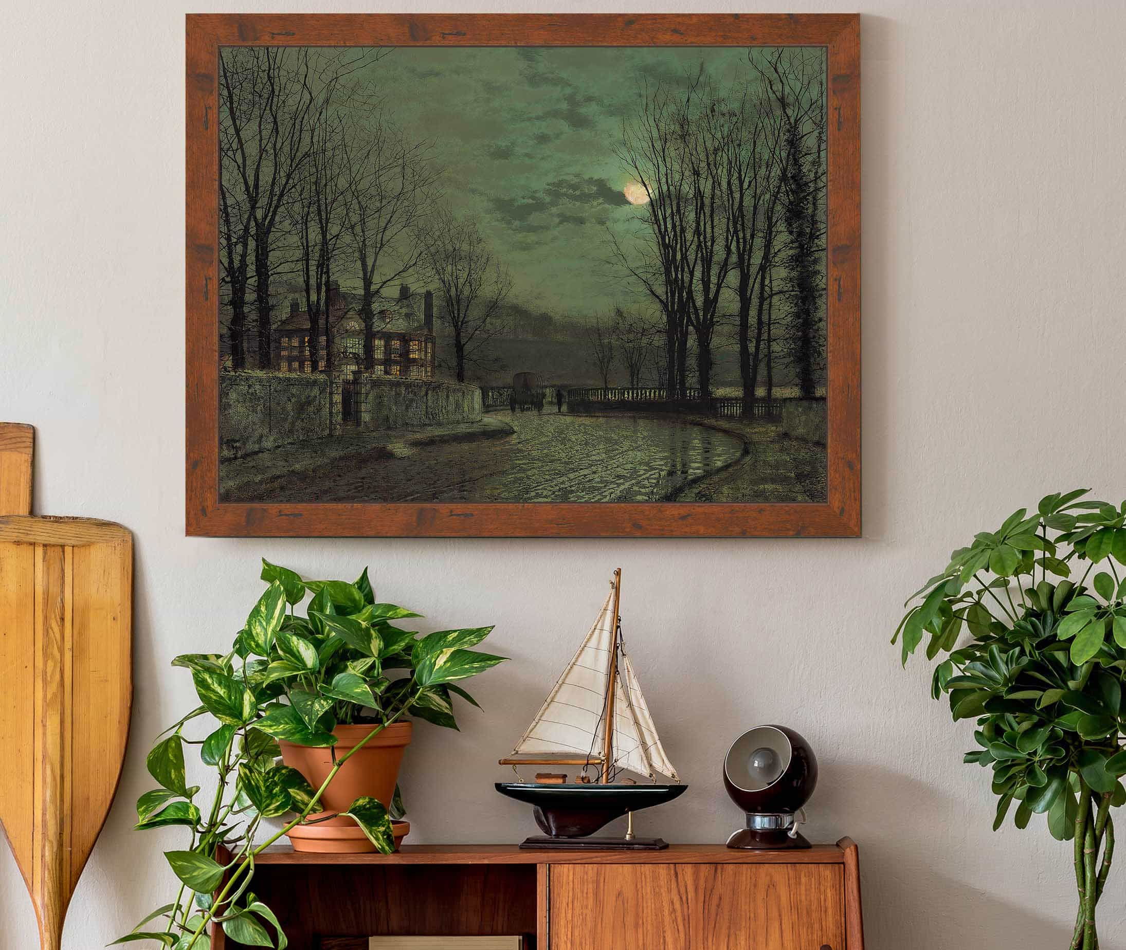 November Moonlight by John Atkinson Grimshaw - Image 3