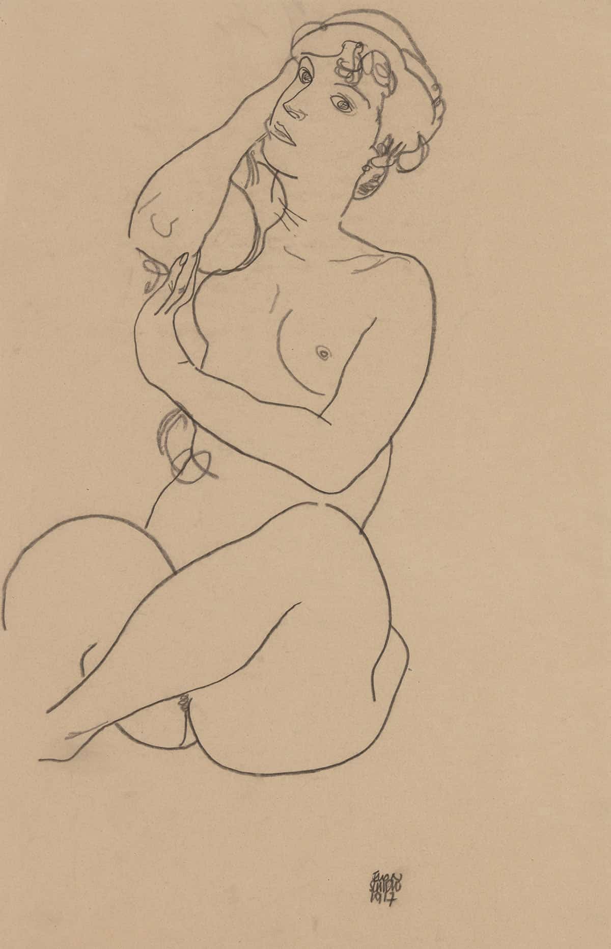 Nude by Egon Schiele - Image 3