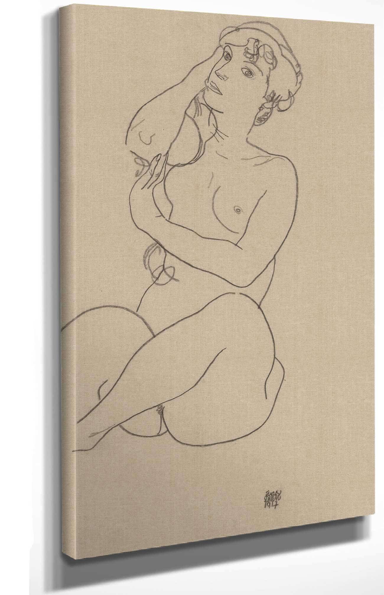 Nude by Egon Schiele - Image 4