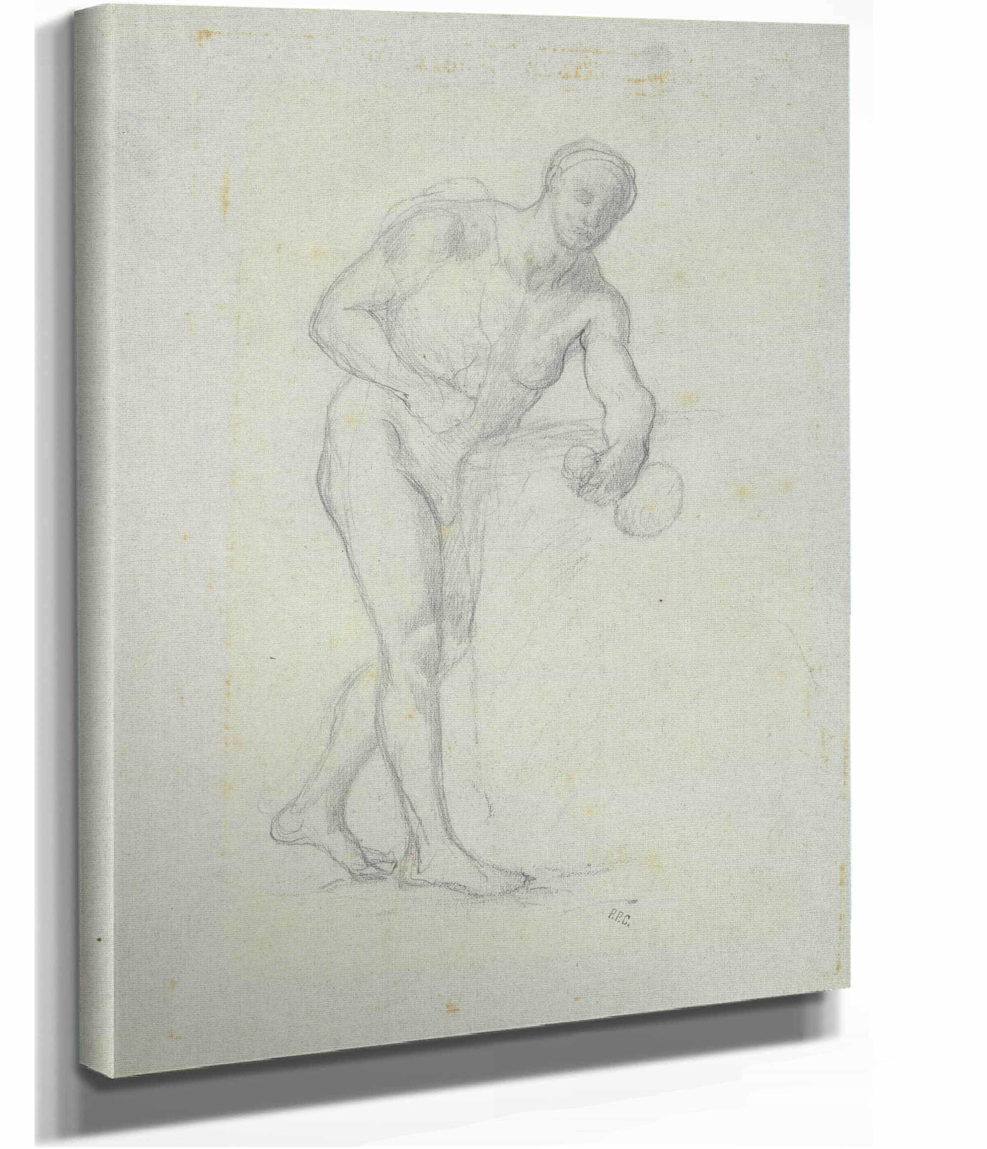 Nude Figure With A Flask by Pierre Puvis De Chavannes - Image 2