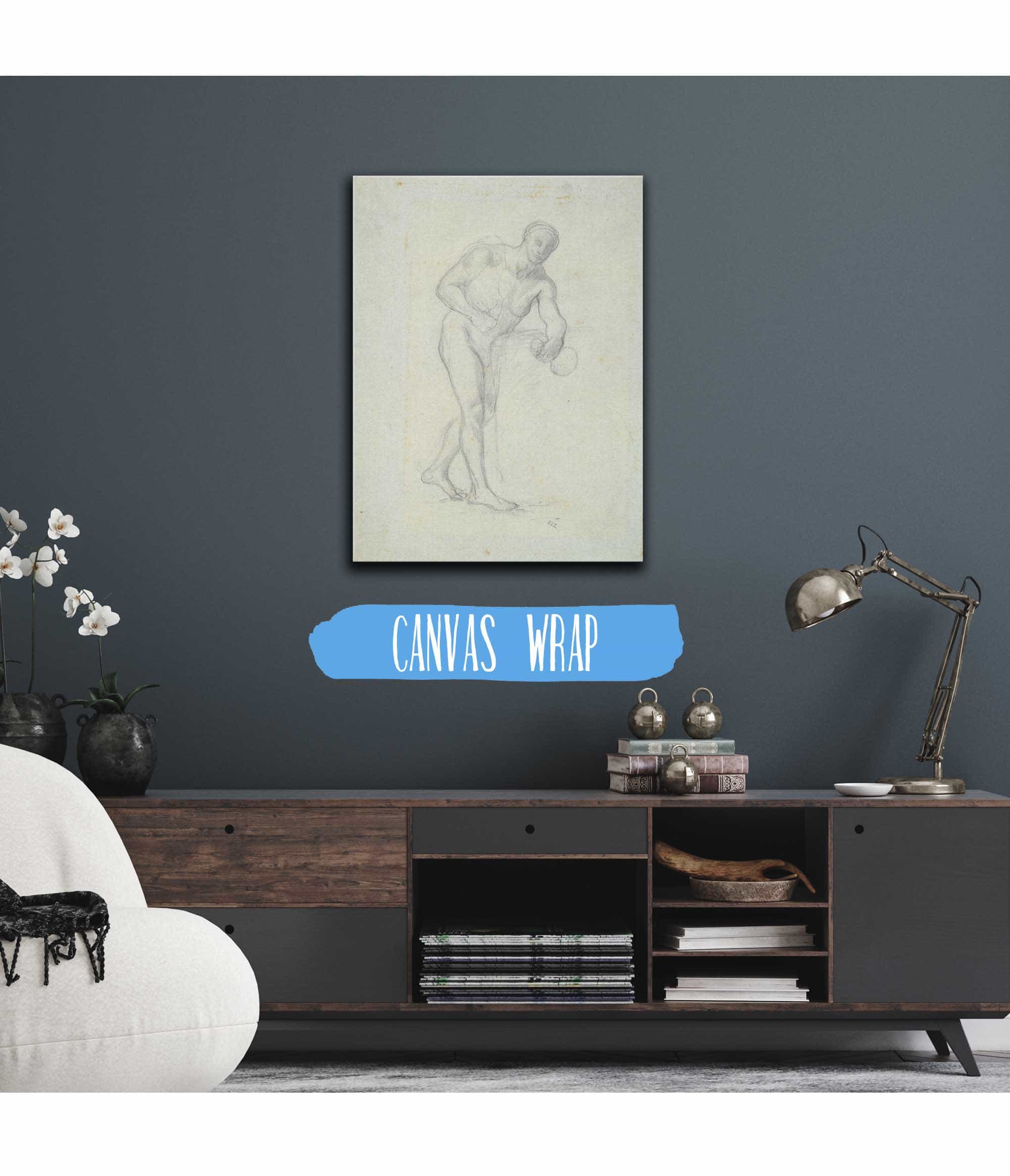 Nude Figure With A Flask by Pierre Puvis De Chavannes - Image 3