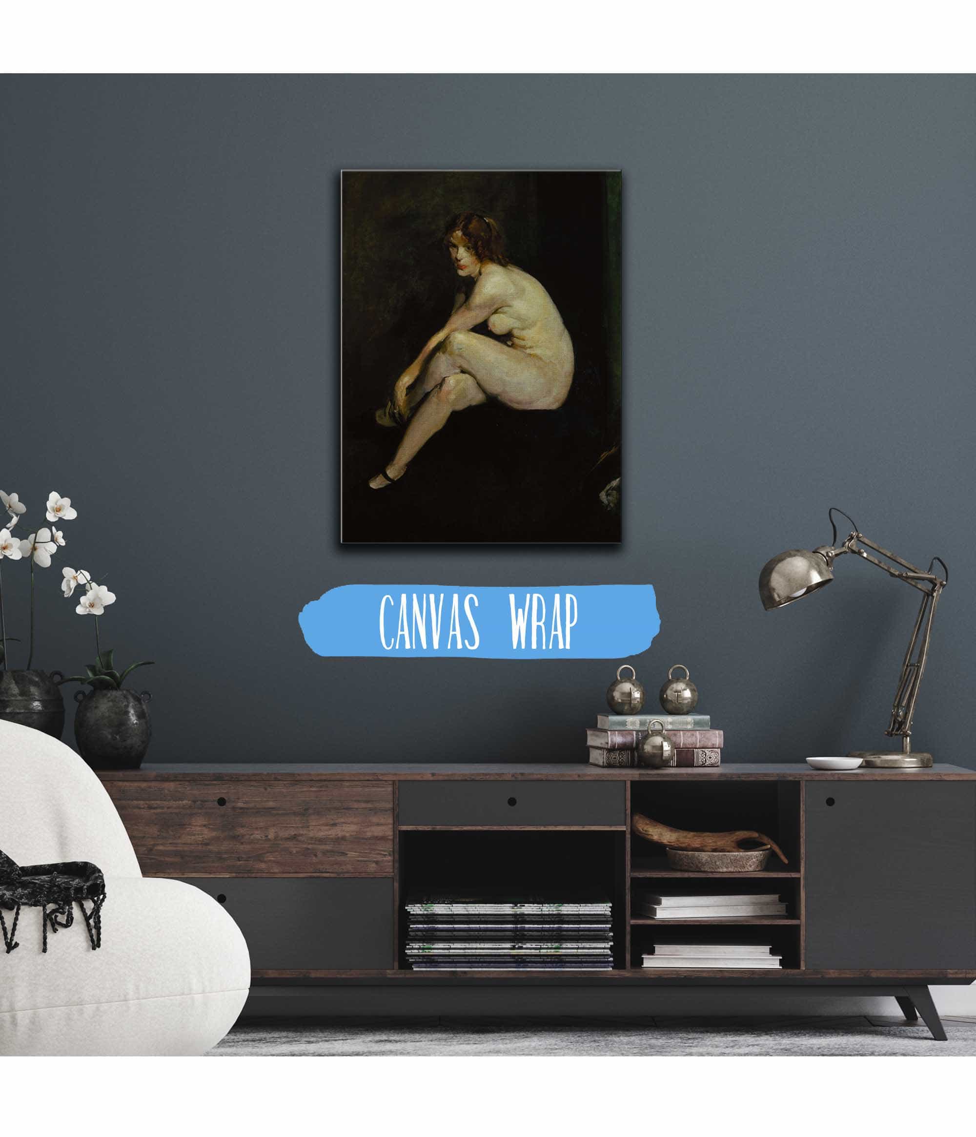 Nude Girl Miss Leslie Hall by George Wesley Bellows - Image 3