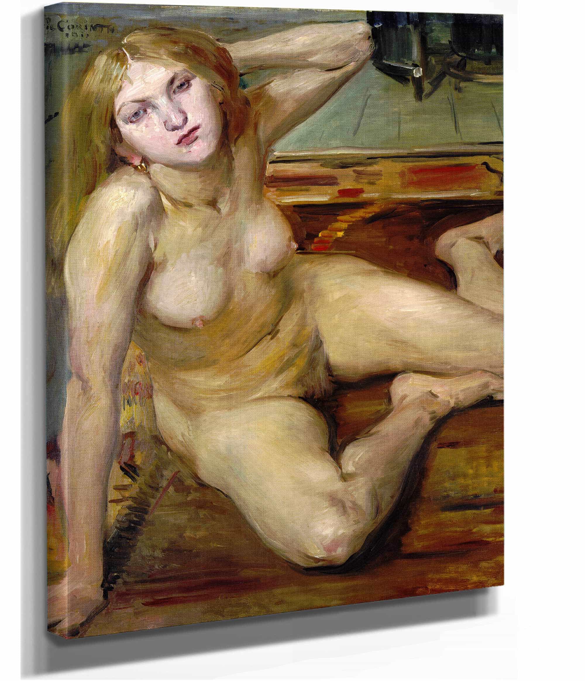Nude Girl On A Rug by Lovis Corinth - Image 2