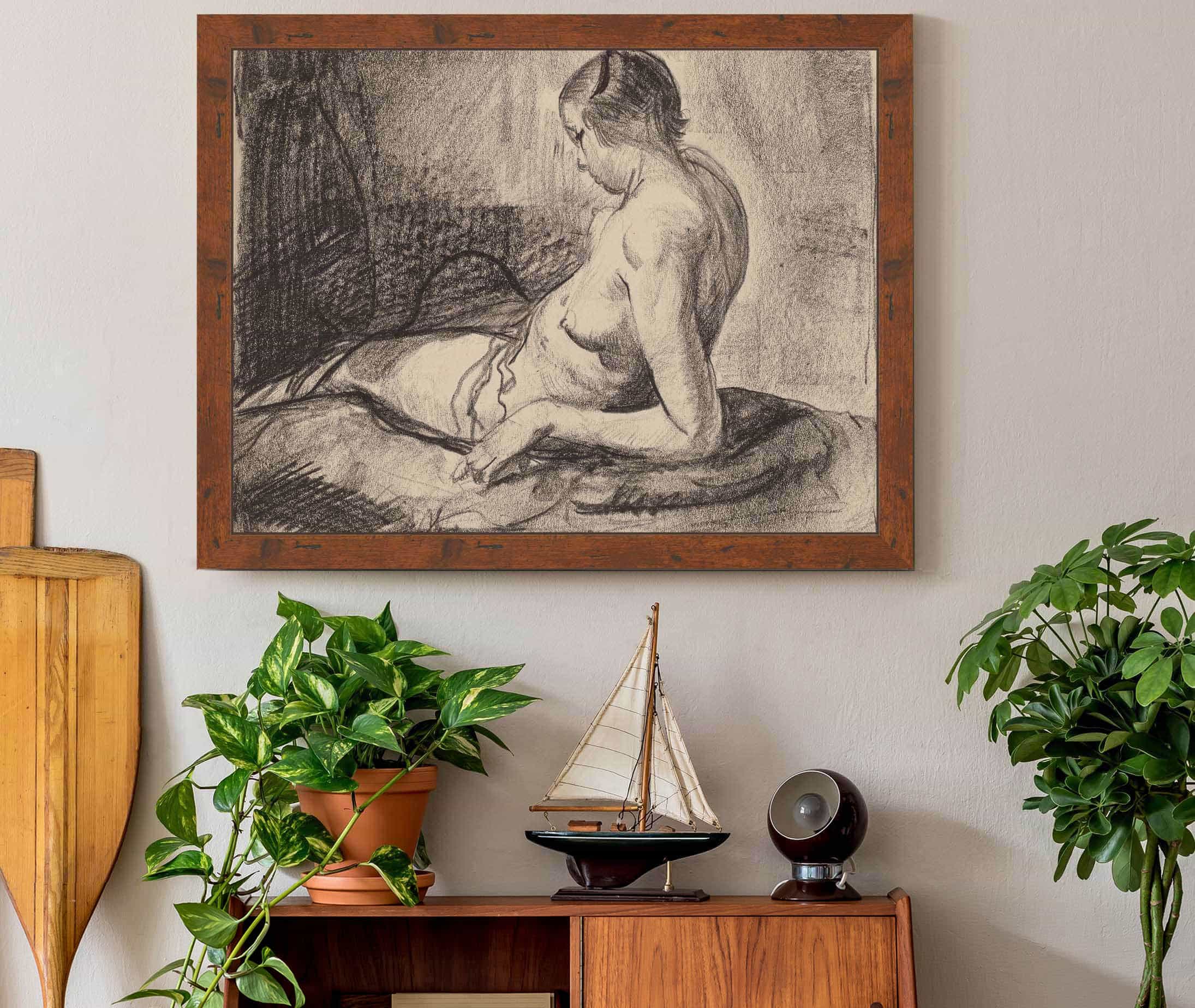 Nude Girl Reclining by George Wesley Bellows - Image 3