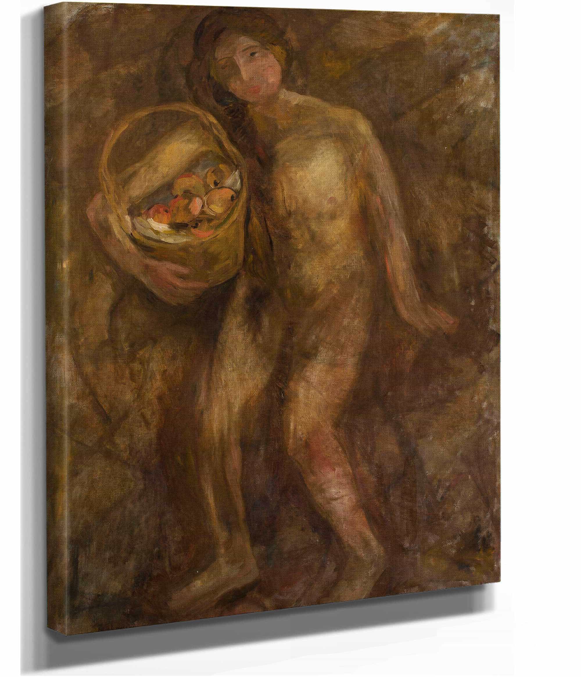 Nude Girl With A Basket Of Apples by Tadeusz Makowski - Image 2