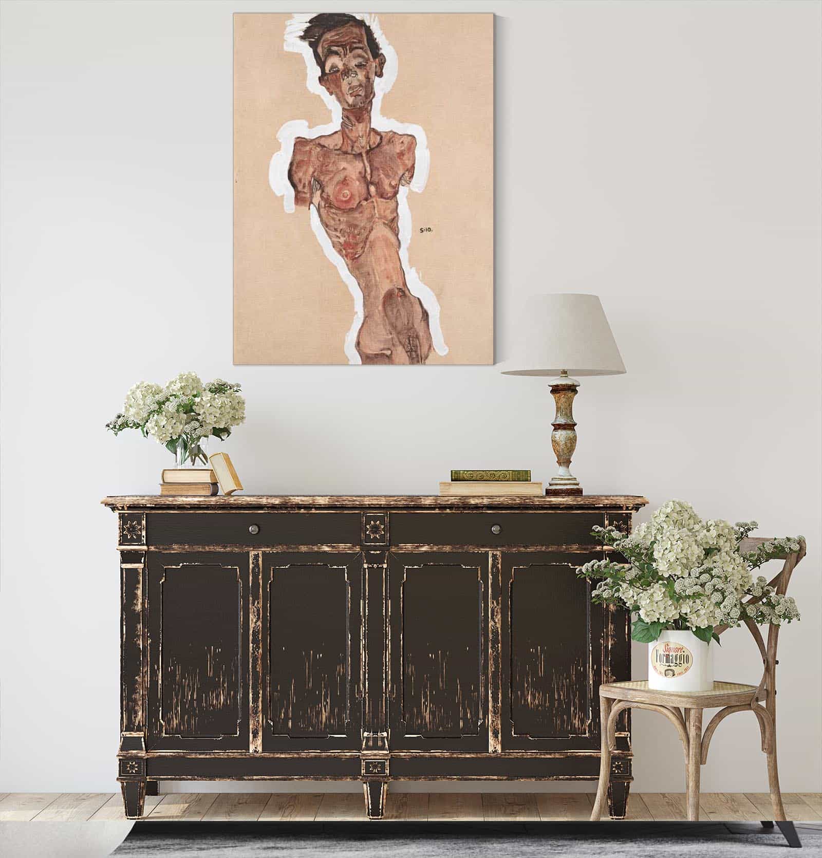 Nude Self Portrait by Egon Schiele - Image 4