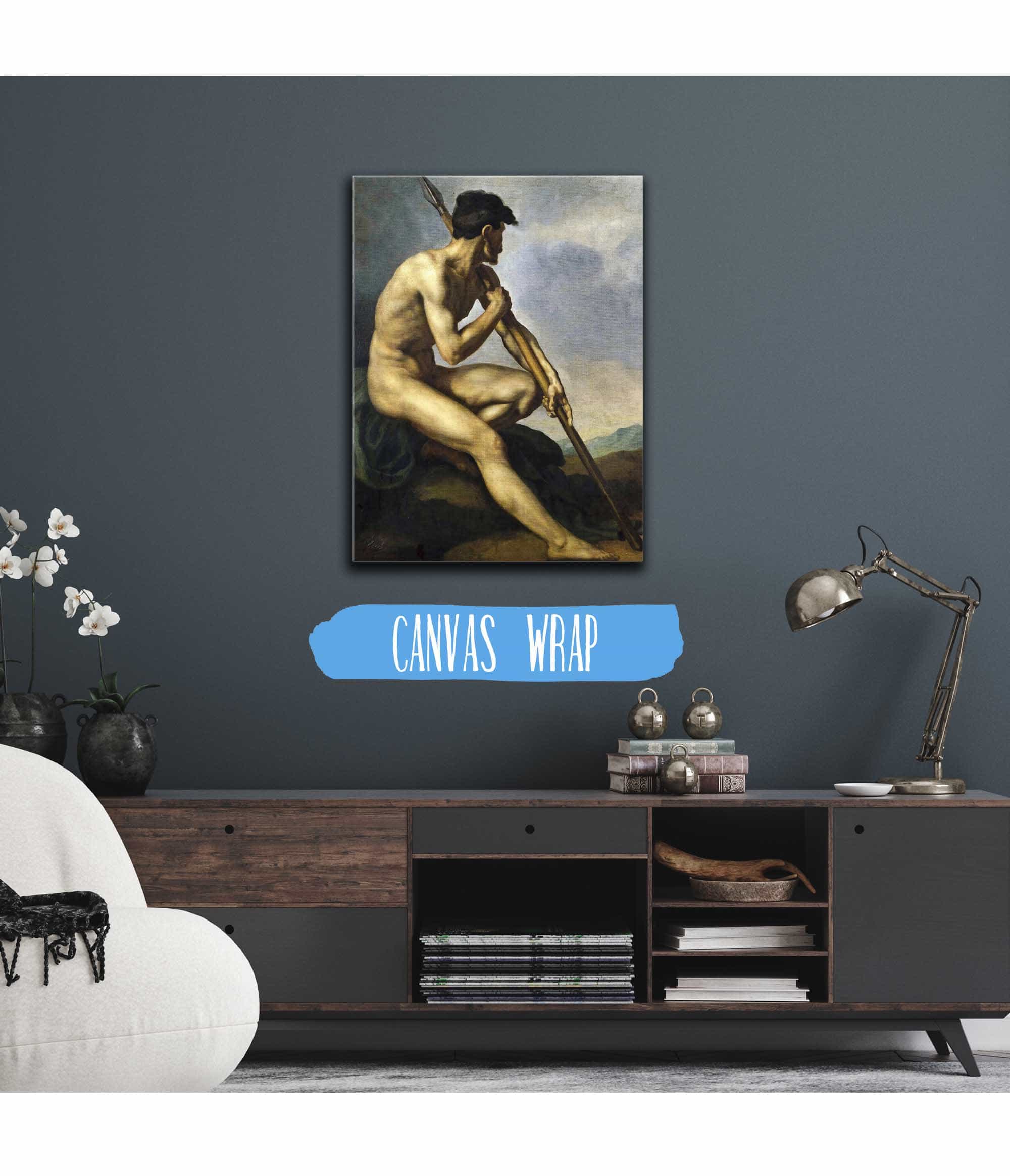 Nude Warrior With A Spear by Theodore Gericault - Image 3