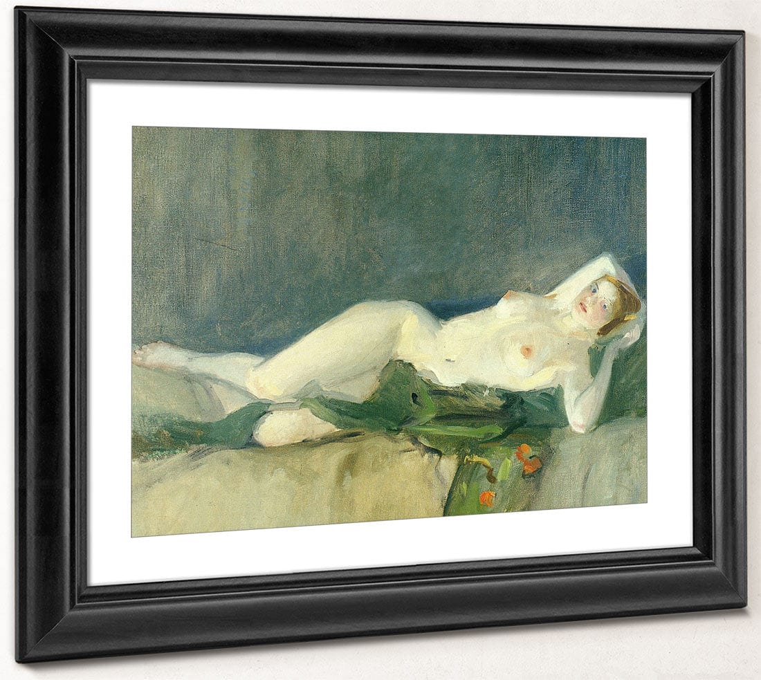 Nude With Green Scarf 1913 By John Sloan - Image 4