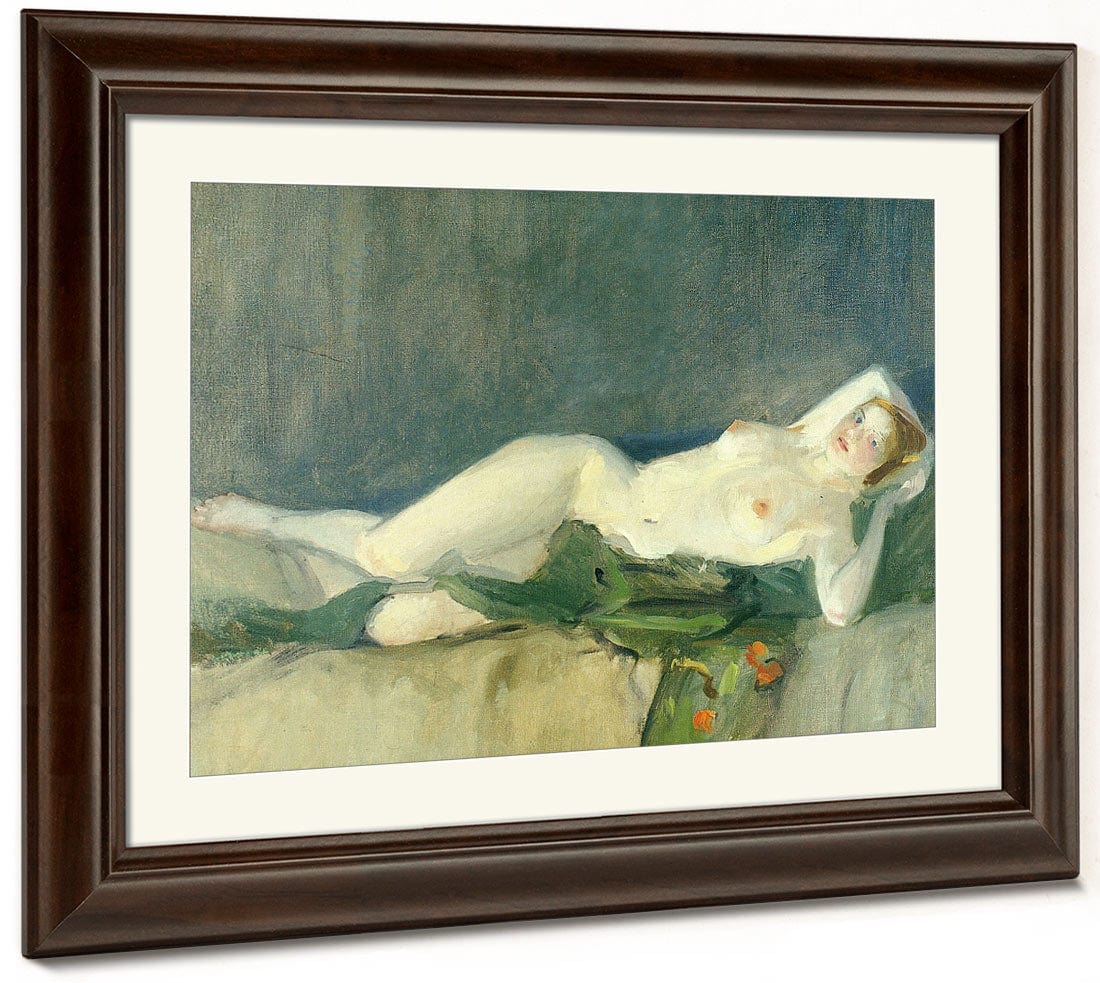Nude With Green Scarf 1913 By John Sloan - Image 5