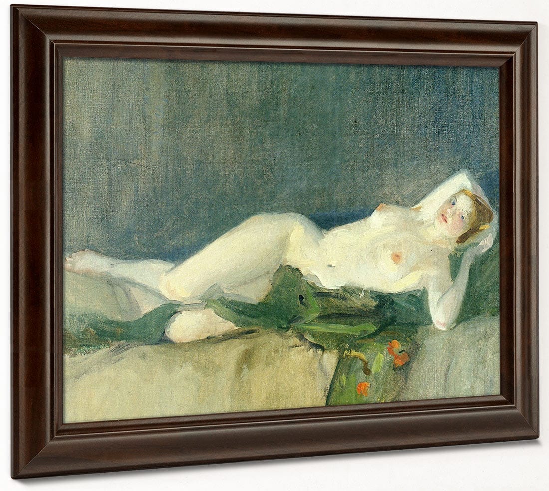 Nude With Green Scarf 1913 By John Sloan - Image 6