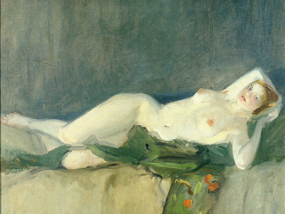 Nude With Green Scarf 1913 By John Sloan - Image 7
