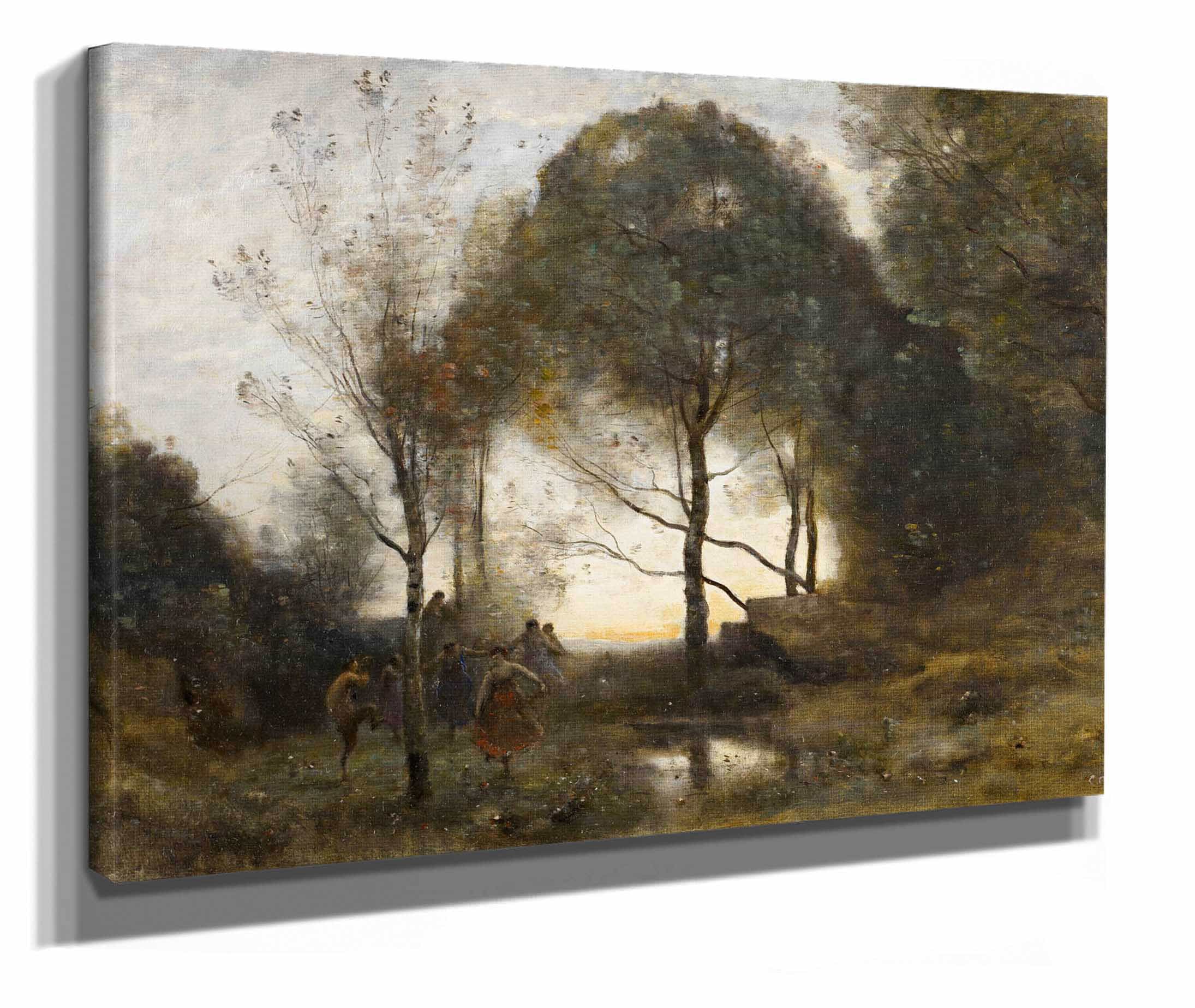 Nymphes Et Faunes Nymphs And Fauns Before by Jean Baptiste Camille Corot - Image 2