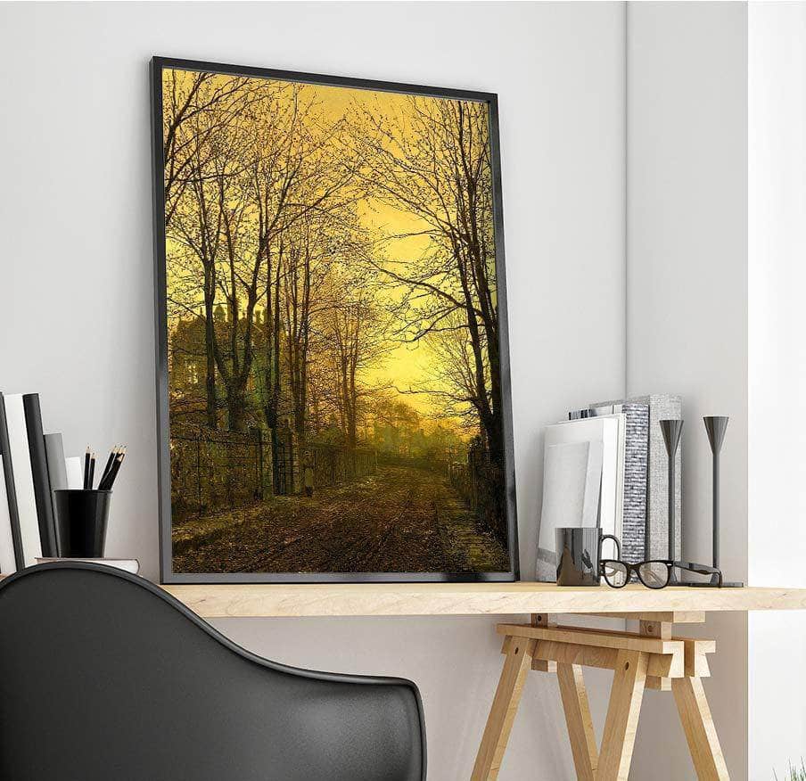 October Afterglow Painting John Atkinson Grimshaw Canvas Art - Image 4