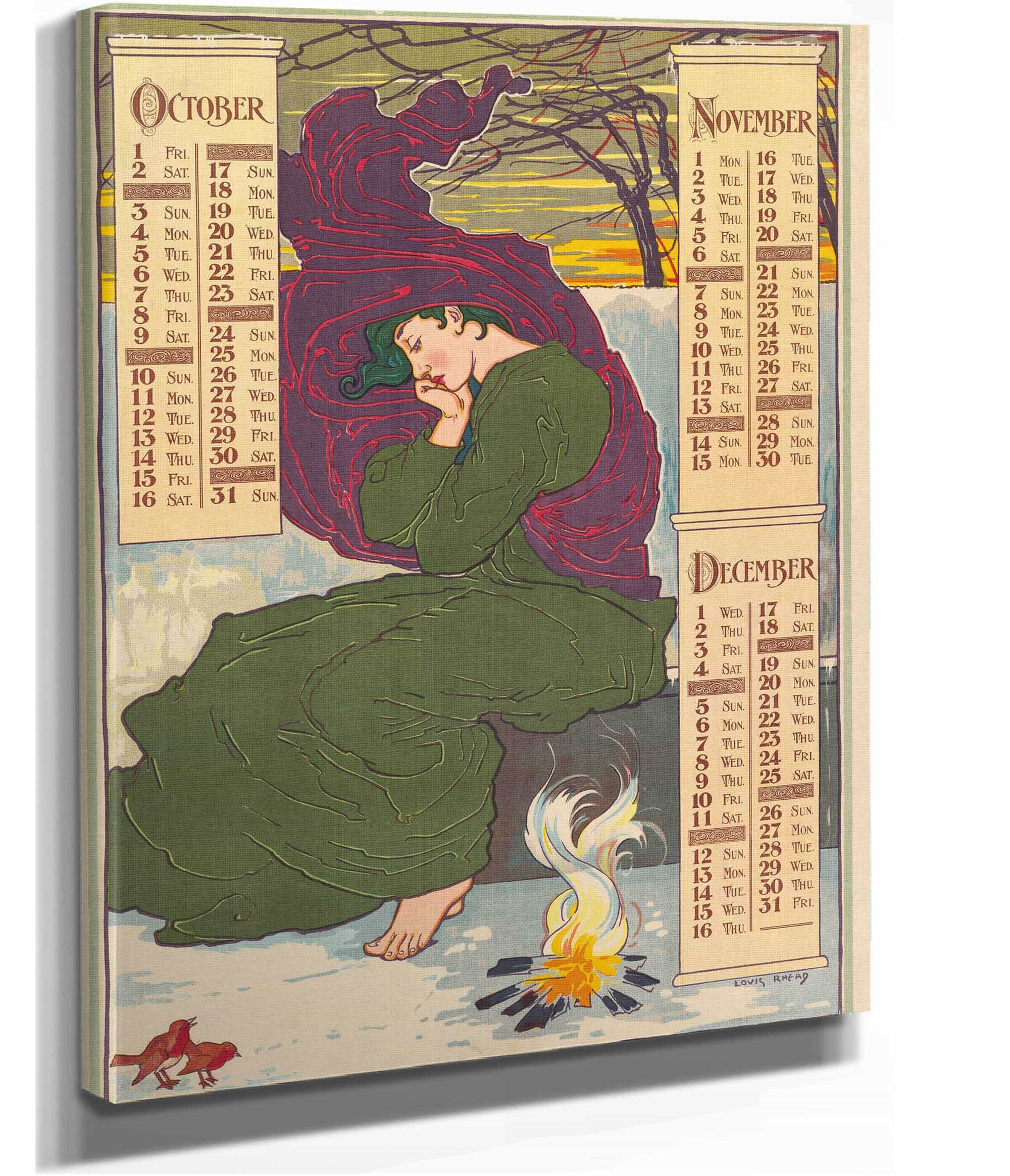October November December by Louis Rhead - Image 2