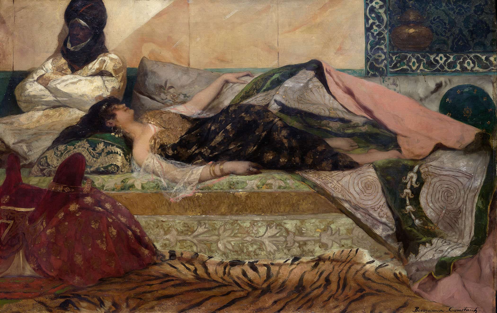 Odalisque by Jean Joseph Benjamin Constant - Image 3