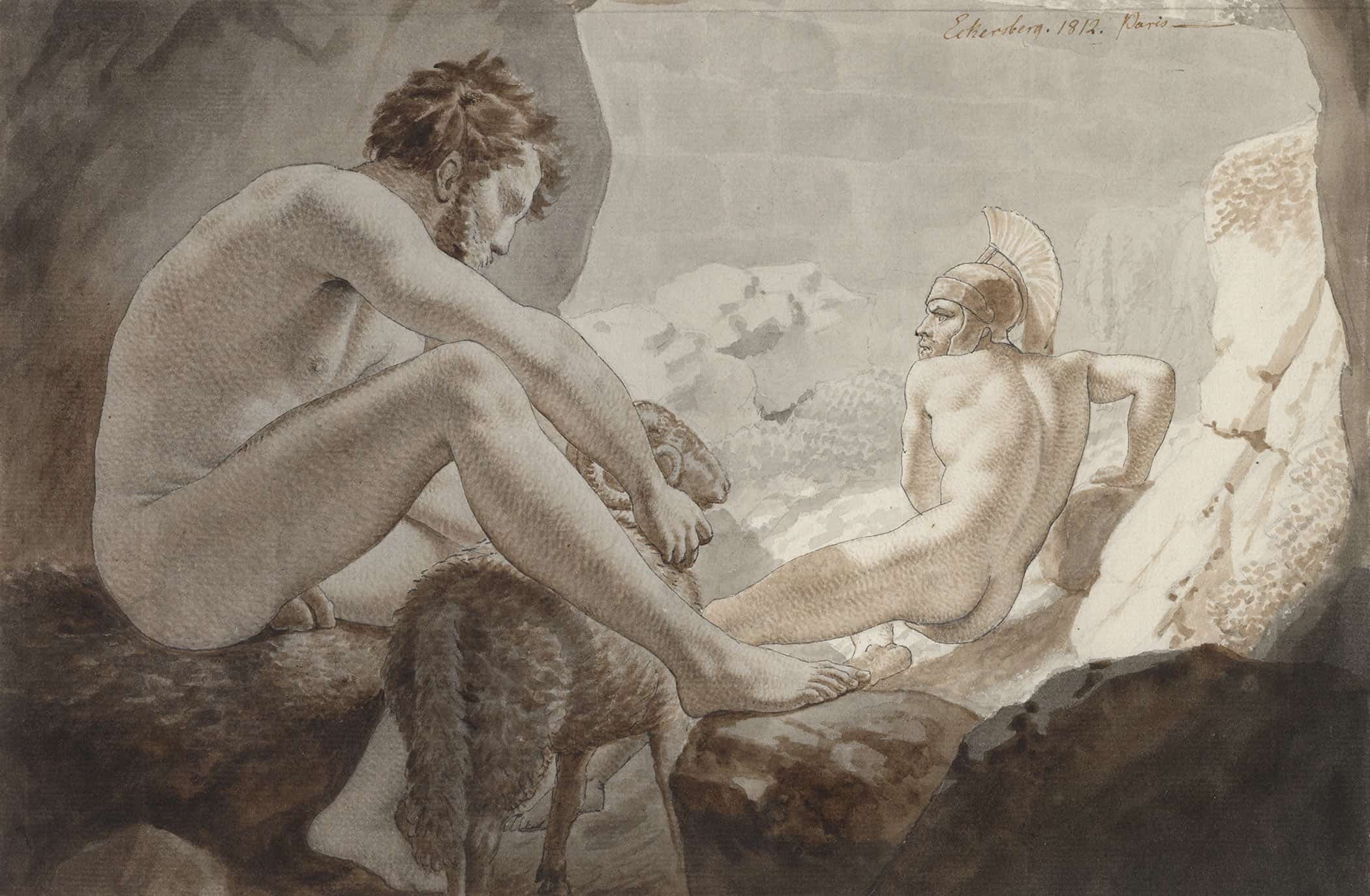 Odysseus Flygter Fra Polyfem by Christoffer Wilhelm Eckersberg - Image 2