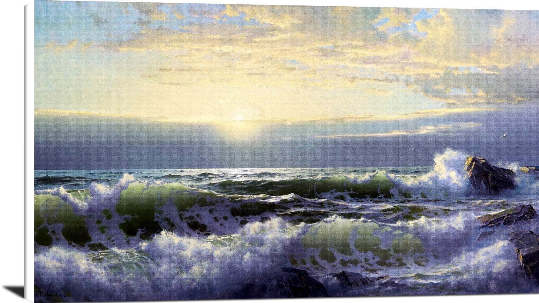 Off Conanicut, Newport Painting William Trost Richards Canvas Art
