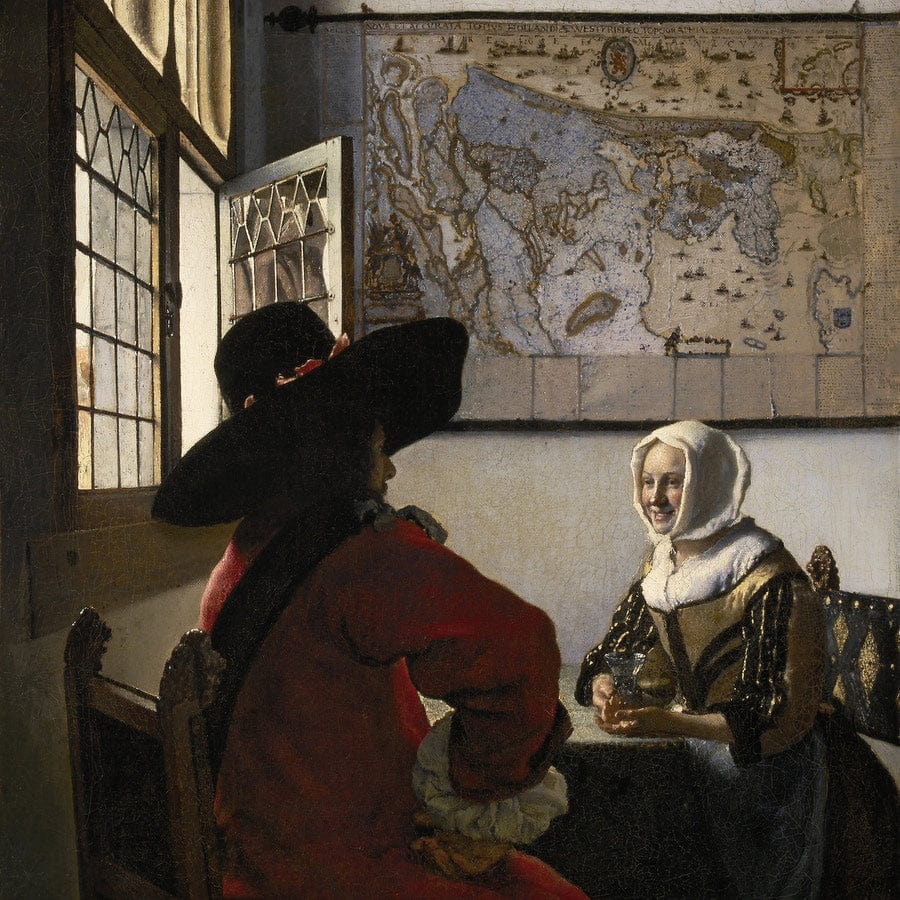 Officer And Laughing Girl 1657 By Johannes Vermeer - Image 5