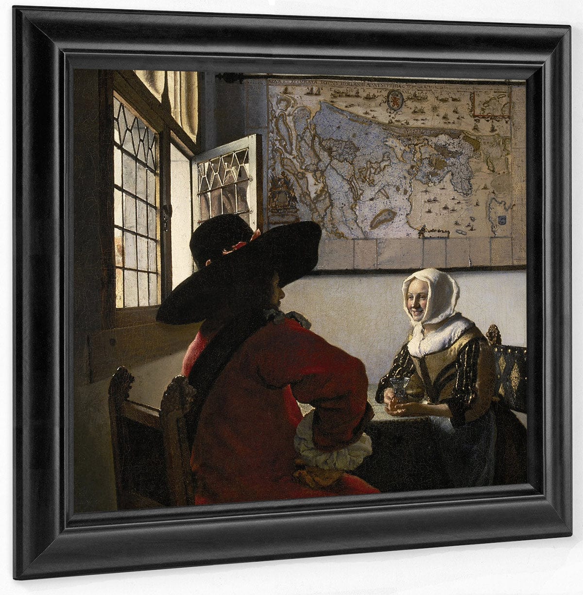 Officer And Laughing Girl 1657 By Johannes Vermeer - Image 6