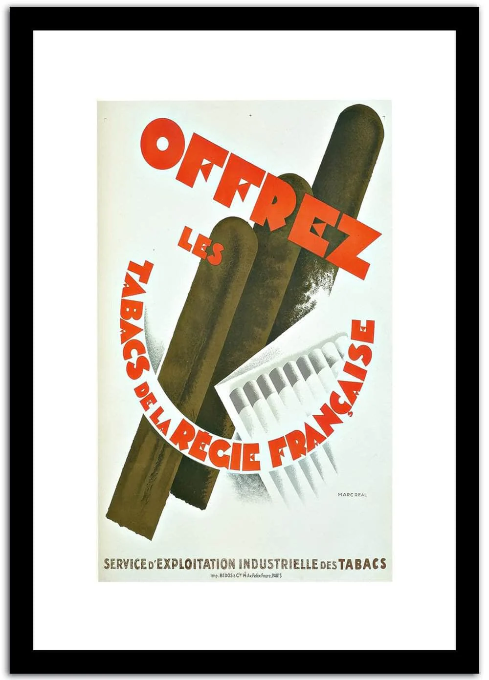 Offrez Les Tabacs Dela Recie Francaise  Art Deco Poster