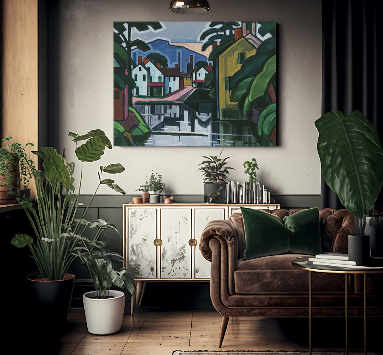 Old Canal Port By Oscar Bluemner - Image 2