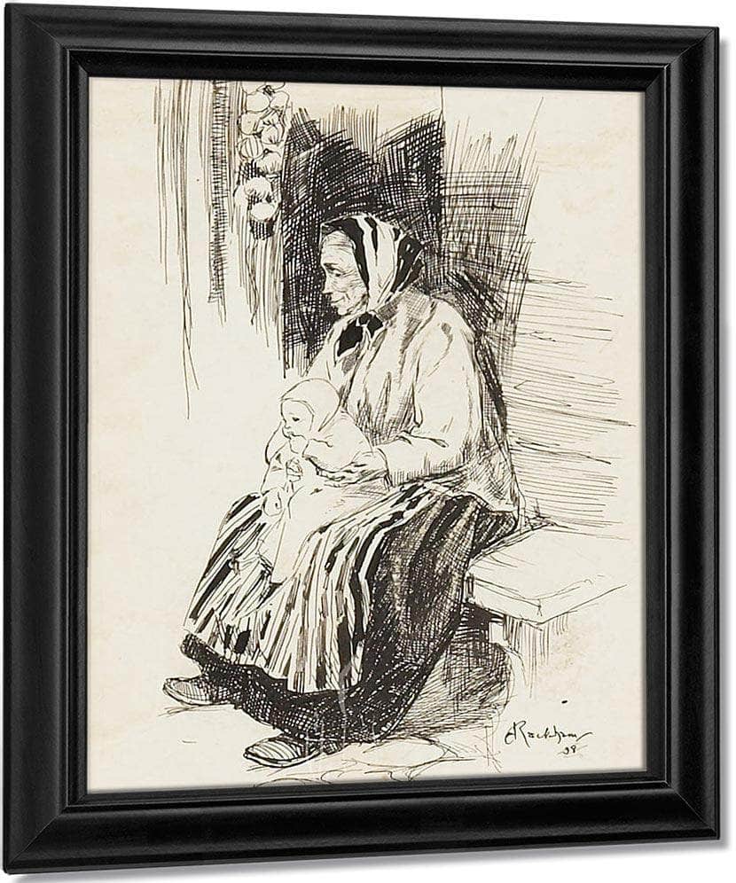 Old Lady With A Baby 1898 By Arthur Rackham - Image 7