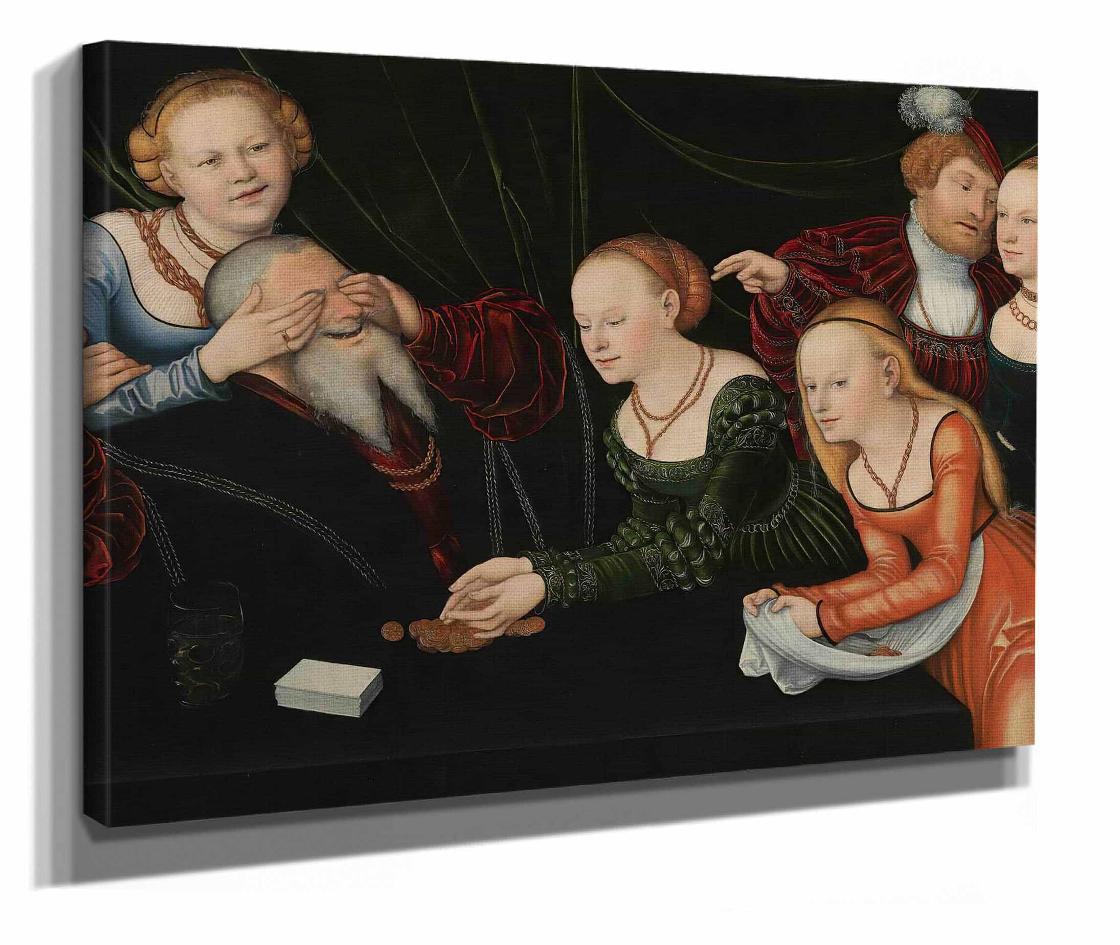 Old Man Beguiled By Courtesans by Lucas Cranach The Elder - Image 2