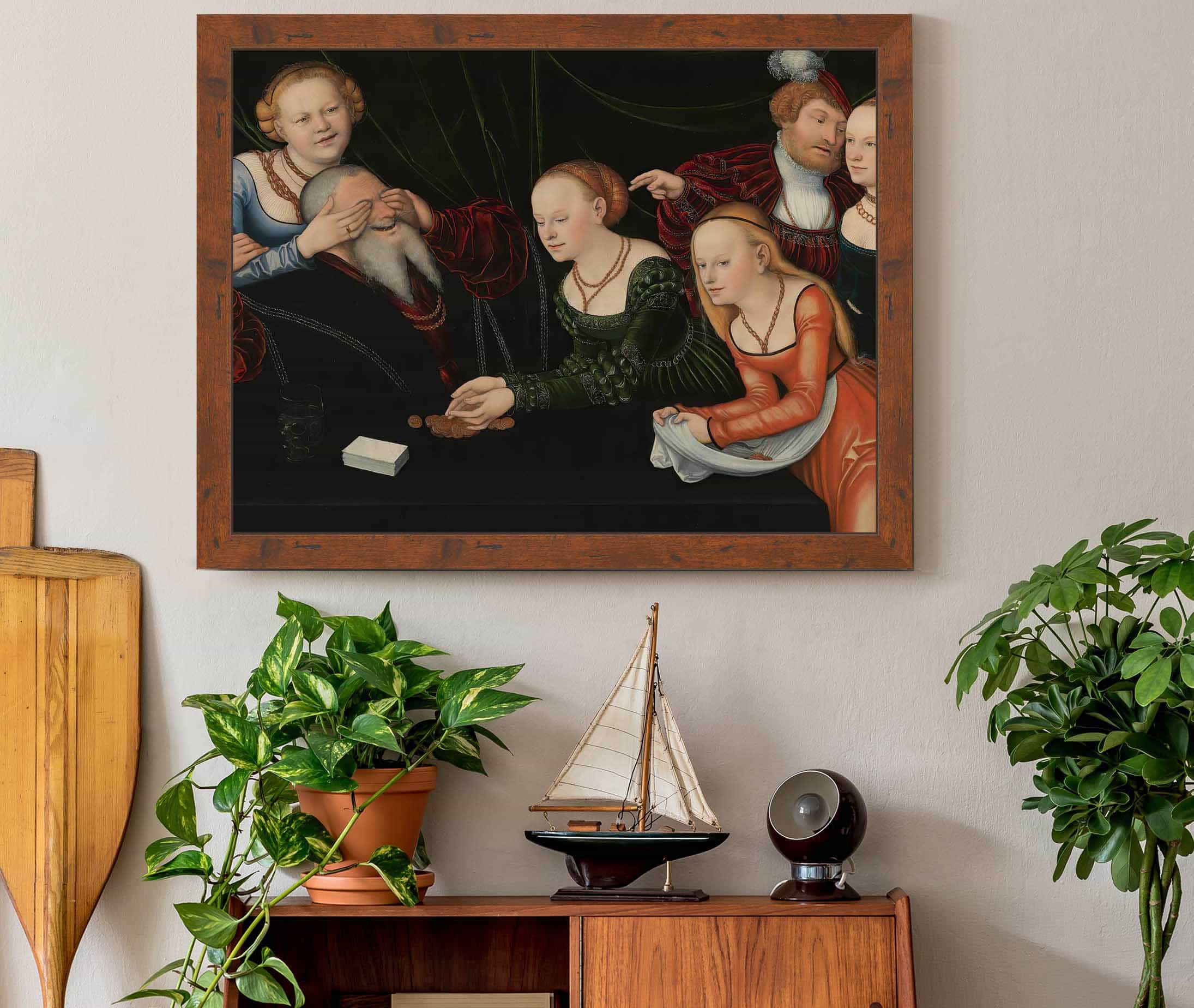 Old Man Beguiled By Courtesans by Lucas Cranach The Elder - Image 3