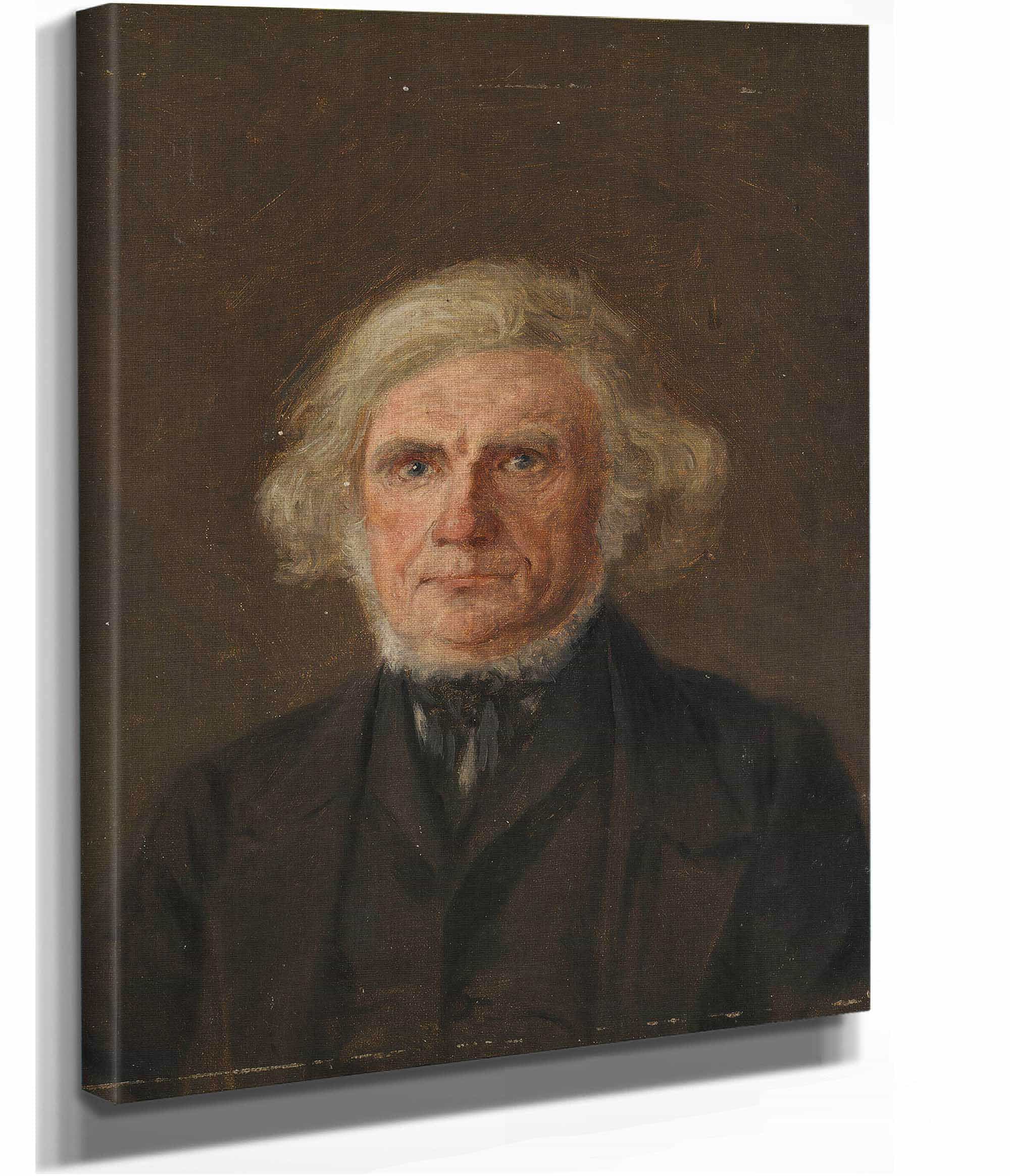 Old Man Portrait Study by Adolph Tidemand - Image 2