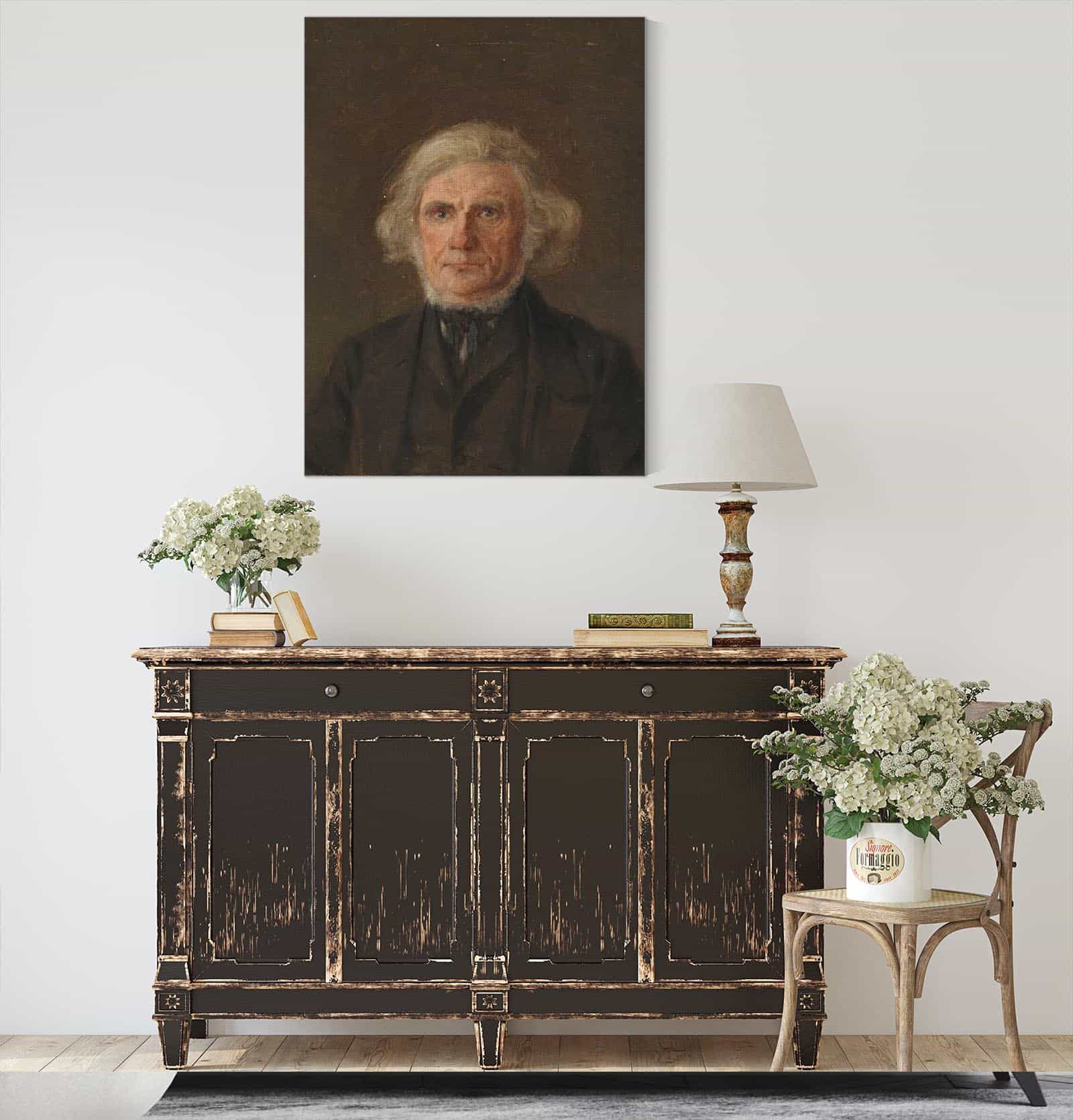 Old Man Portrait Study by Adolph Tidemand - Image 4