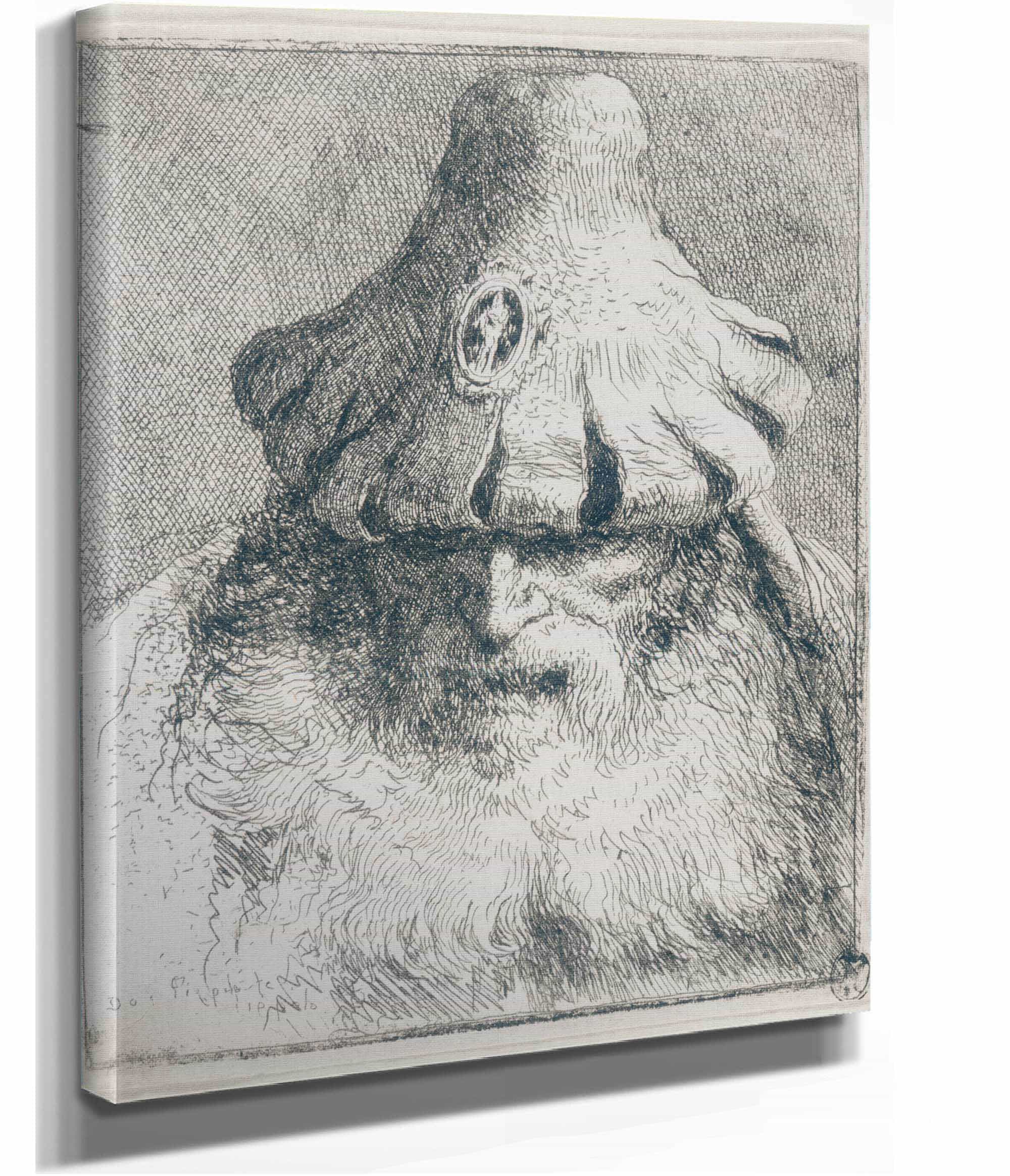 Old Man With Conical Hat by Giovanni Domenico Tiepolo - Image 2